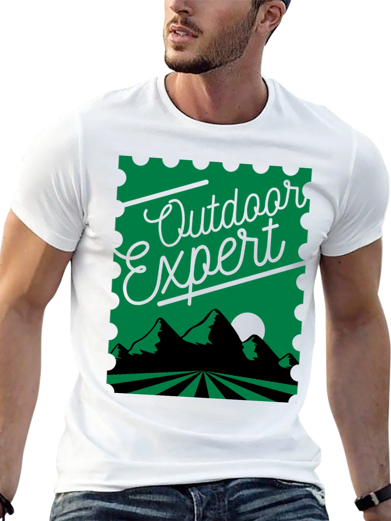 Black Outdoor Expert Graphic T-Shirt - Nature Lover Tee view 13