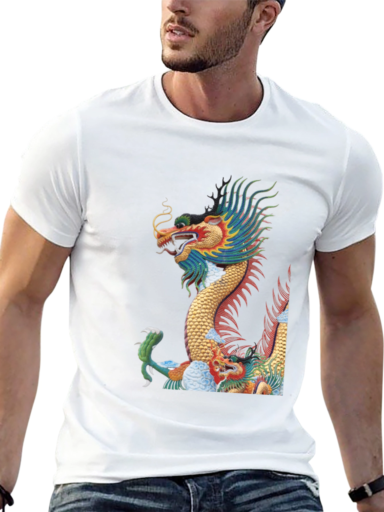 Black Dragon Graphic Tee - Unique Asian Design view 13