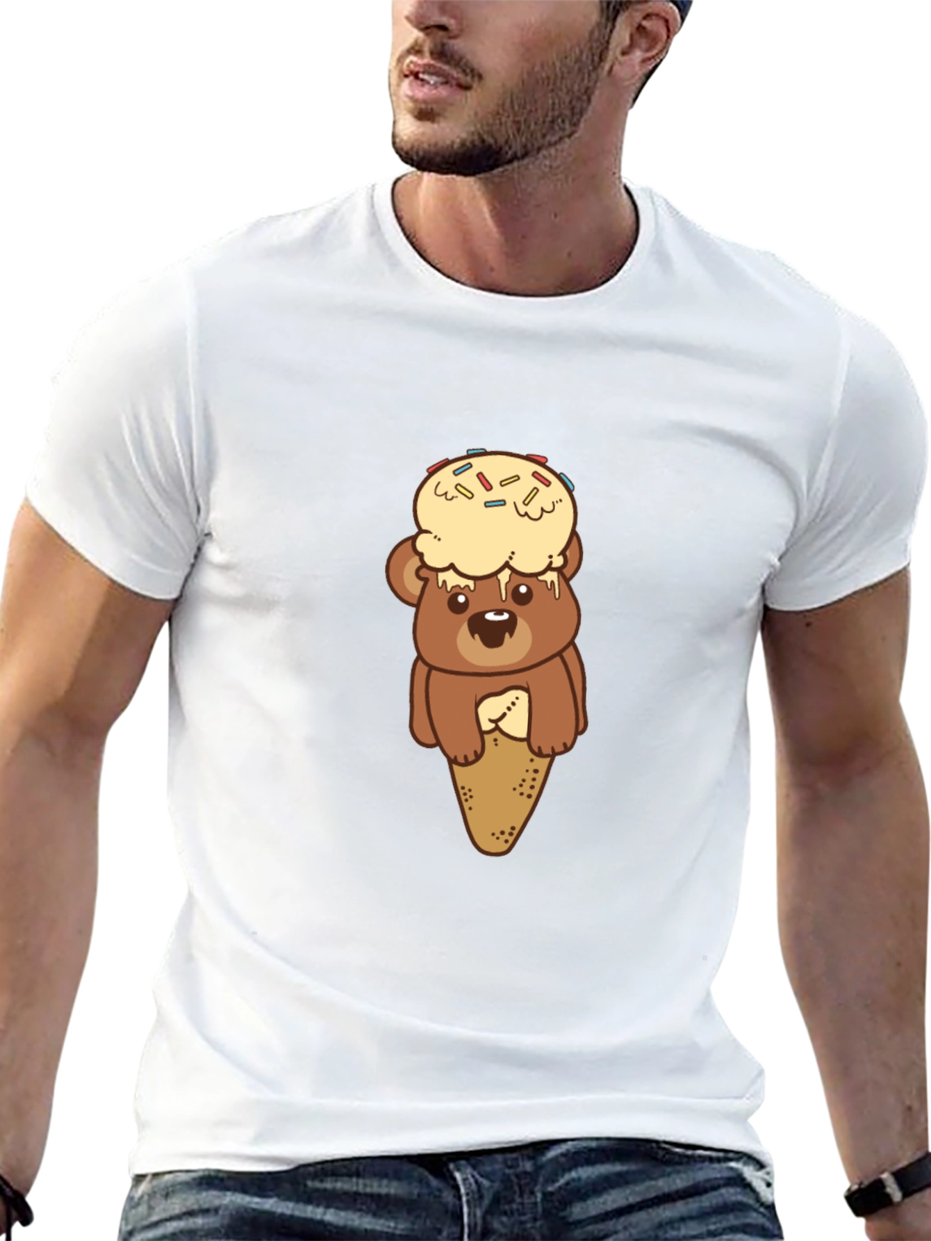 Black Bear Ice Cream T-Shirt - Novelty Tee view 13