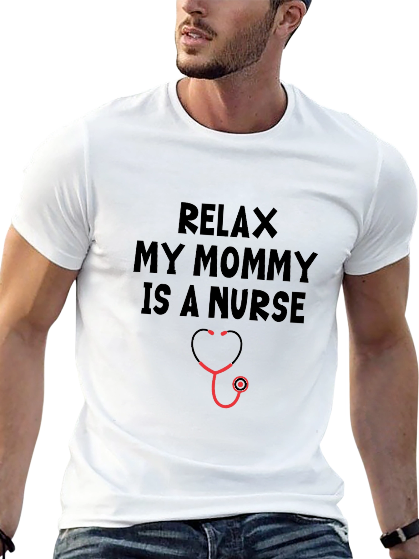 Black Relax My Mommy Is A Nurse T-Shirt view 13