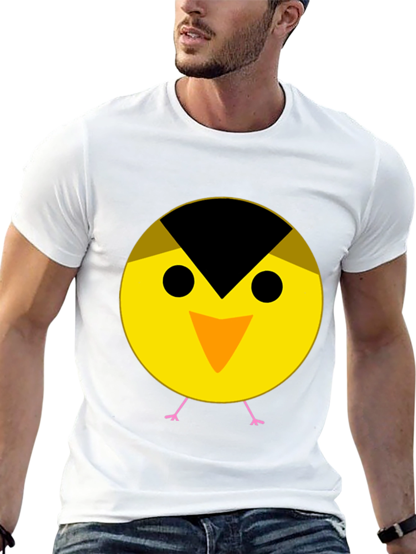 Black Cute Bird Graphic Tee - Black view 13