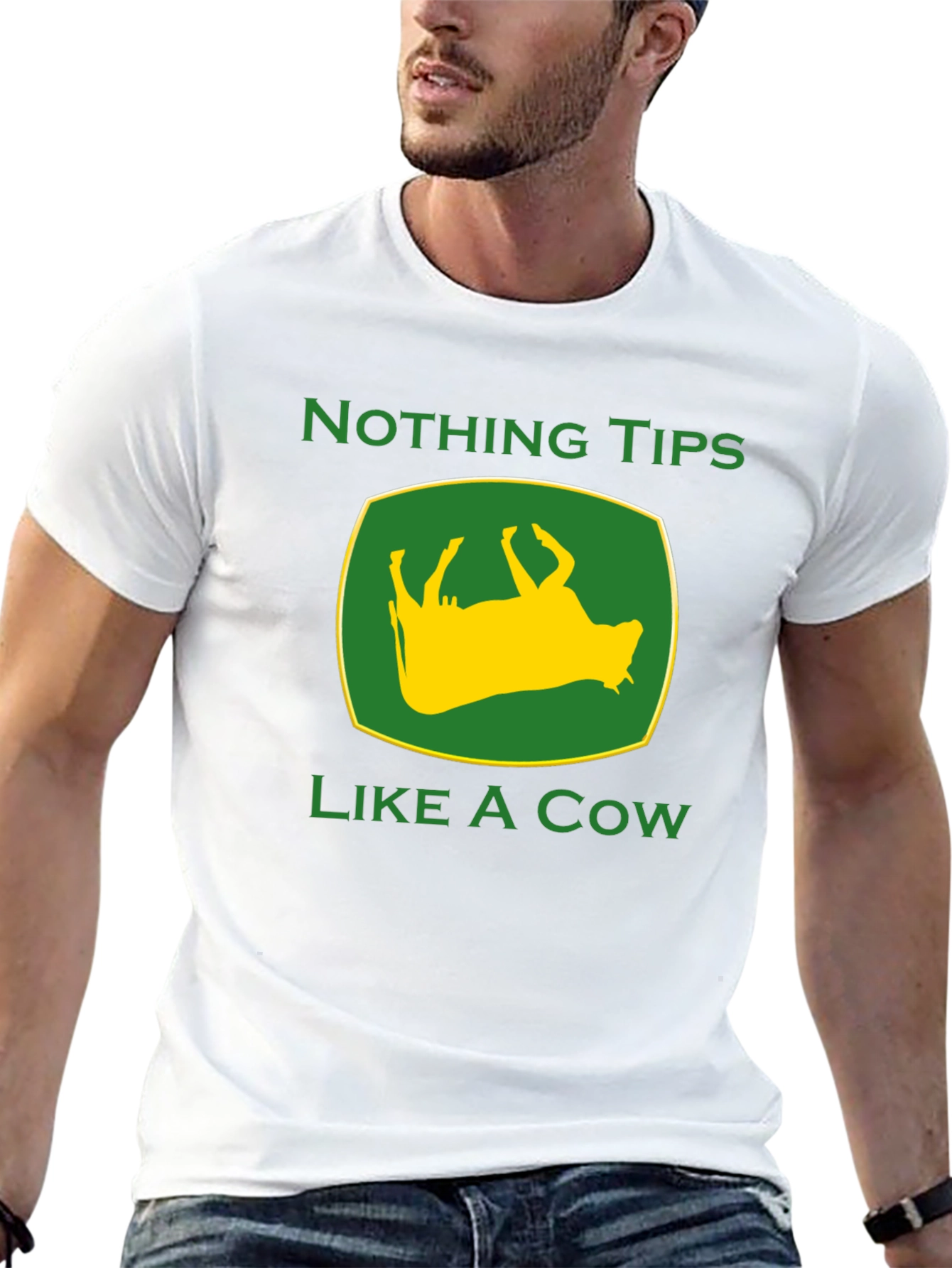 Black Funny Nothing Tips Like A Cow Graphic Tee view 13