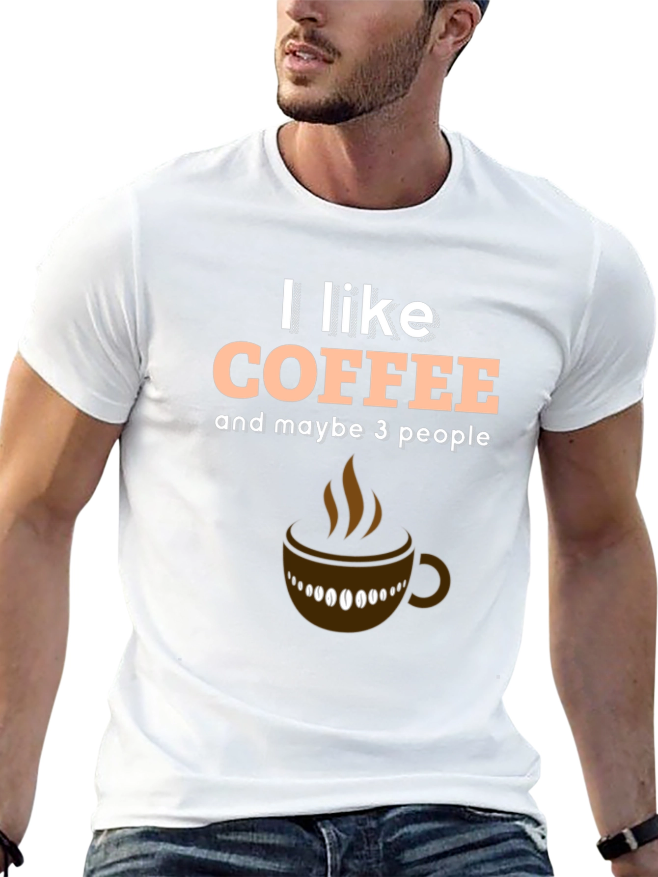 Black Coffee Lover's Tee: I Like Coffee and Maybe 3 People view 13