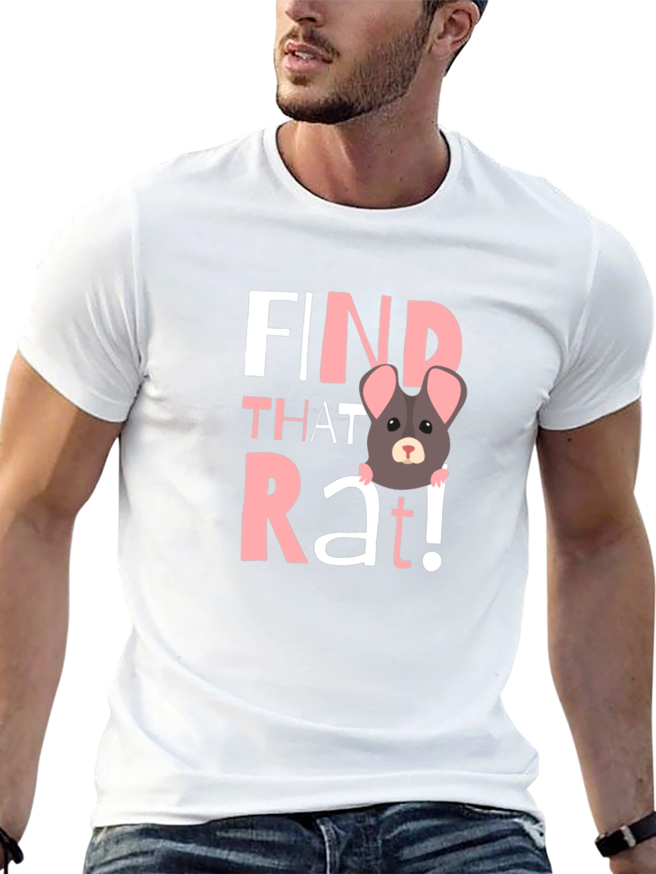 Black Find That Rat! Graphic T-Shirt  view 13
