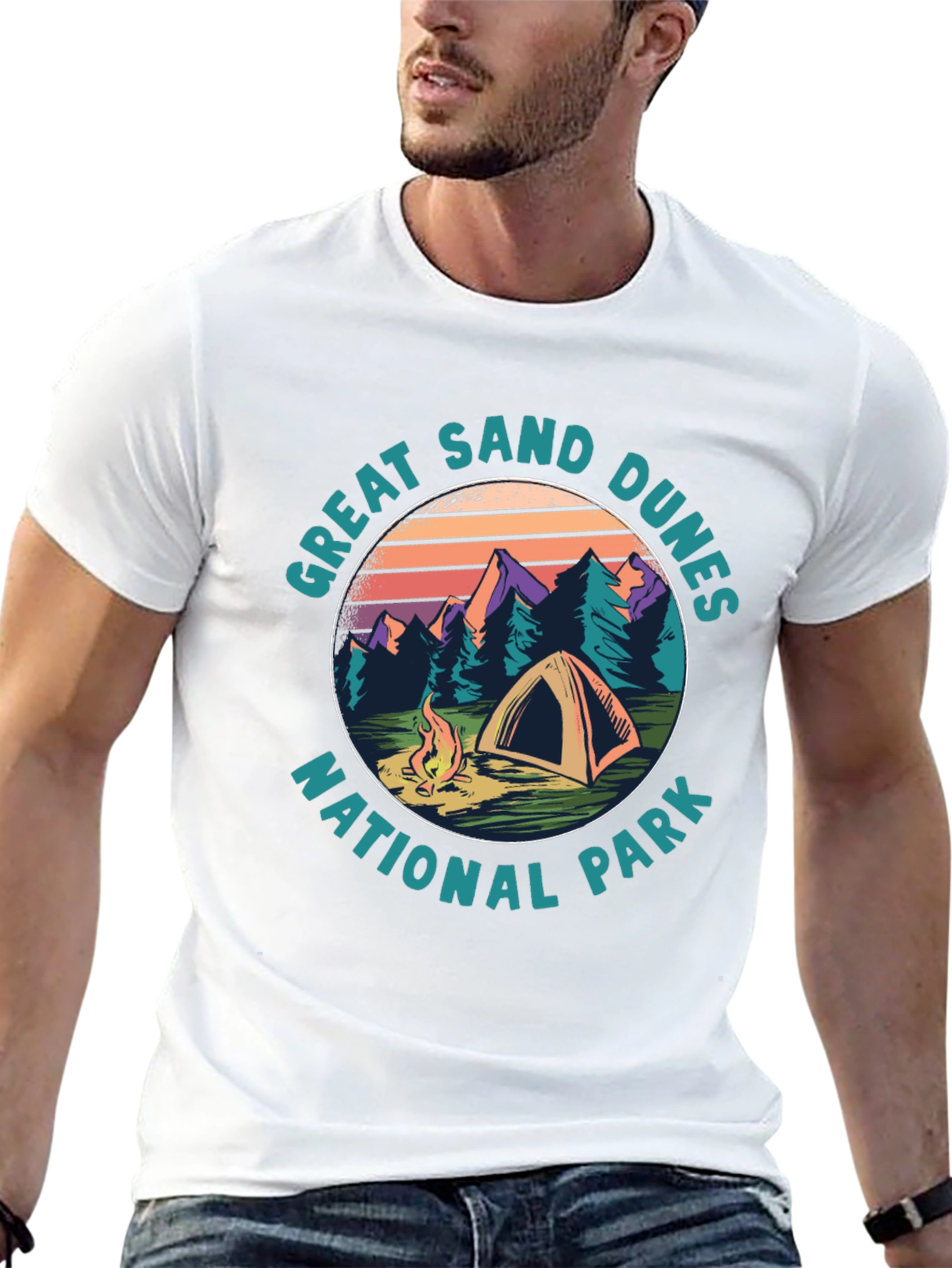 Black Great Sand Dunes National Park Tee view 13