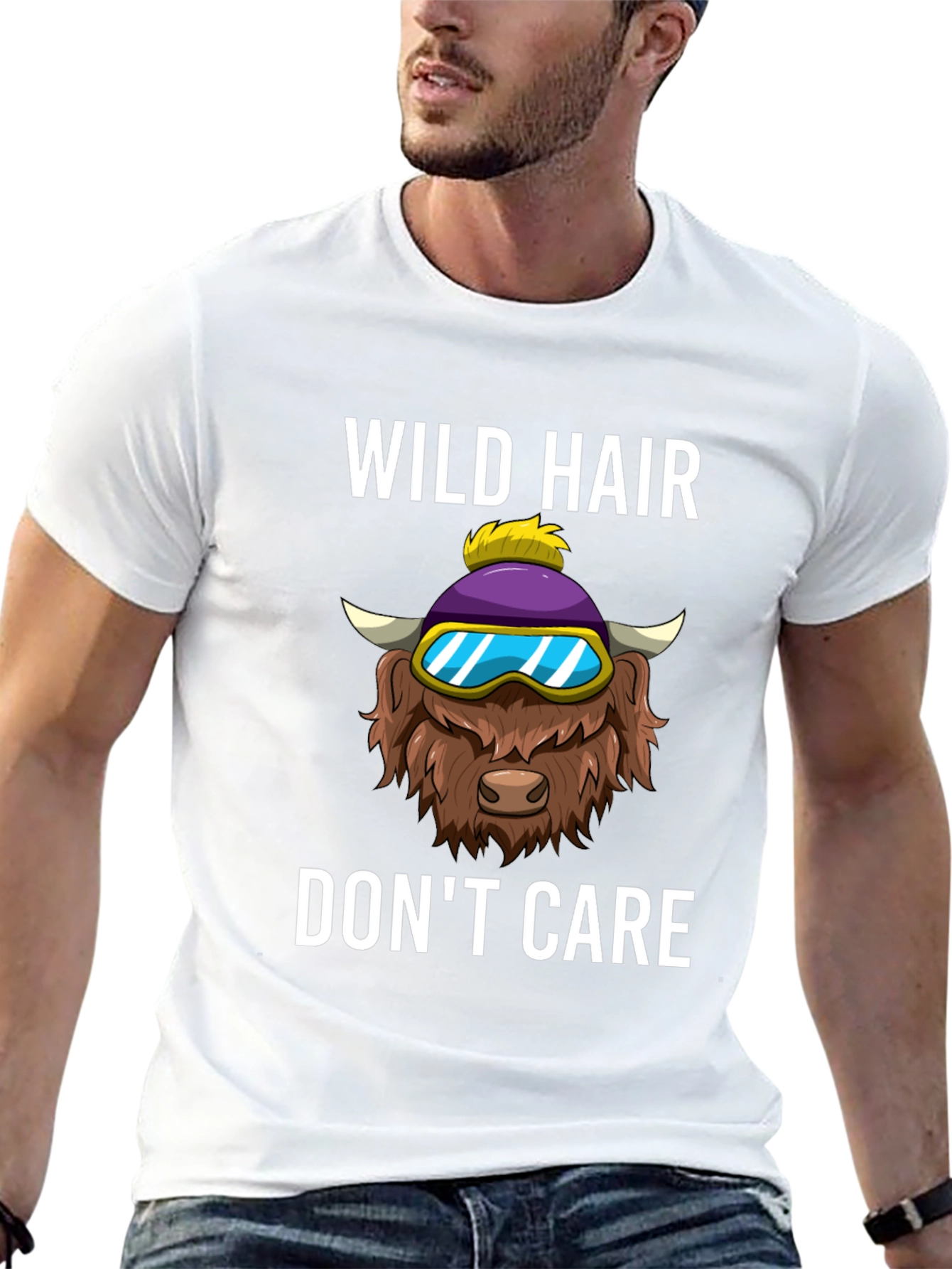 Black Wild Hair Don't Care Graphic Tee view 13