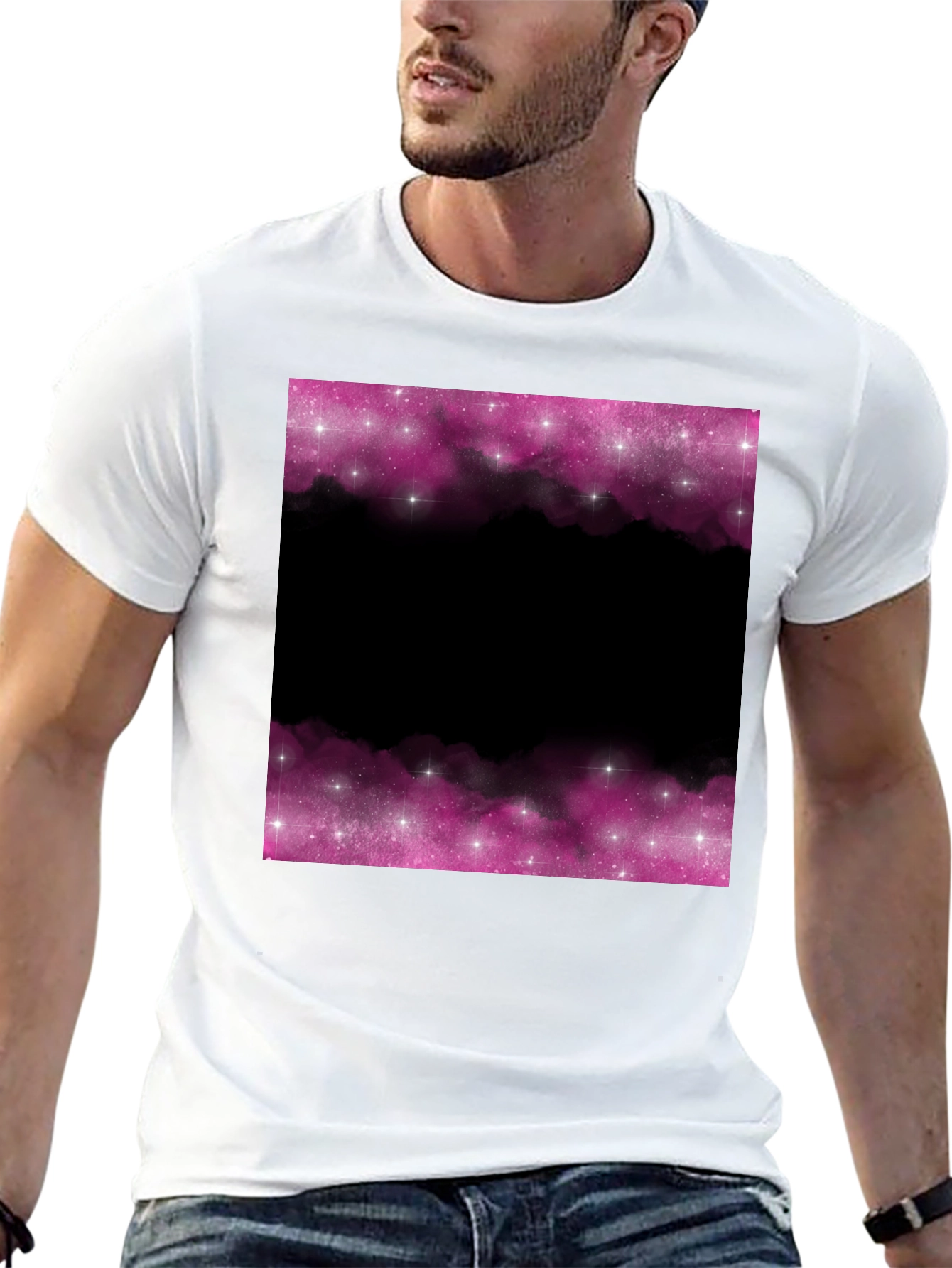 Black Galaxy Dreams T-Shirt - Black Space Design view 13