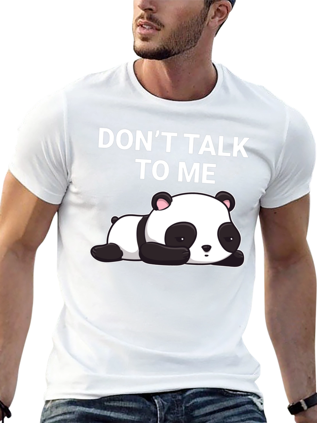 Black Don't Talk To Me Panda T-Shirt view 13