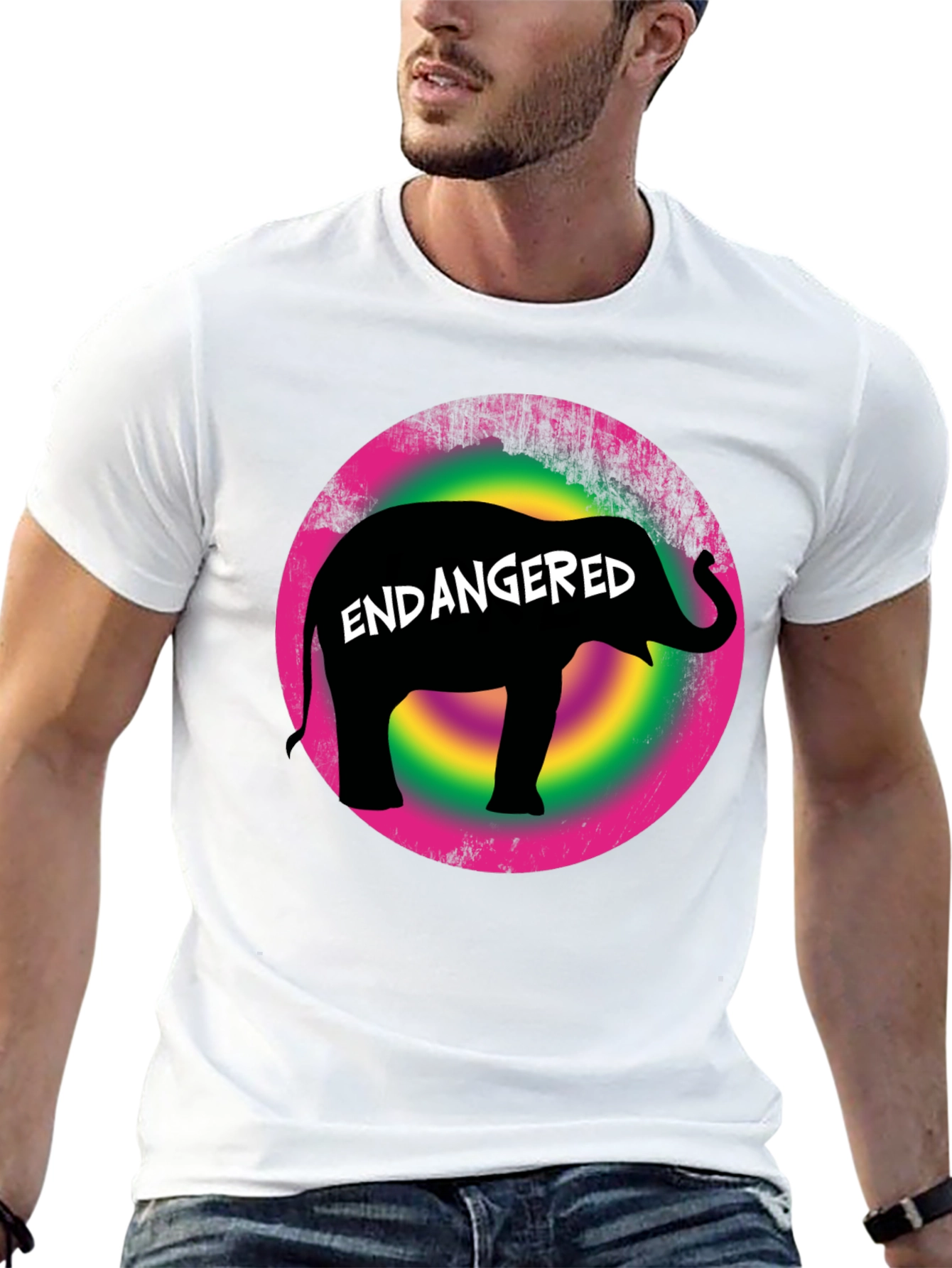 Endangered Elephant Graphic T-Shirt - 13