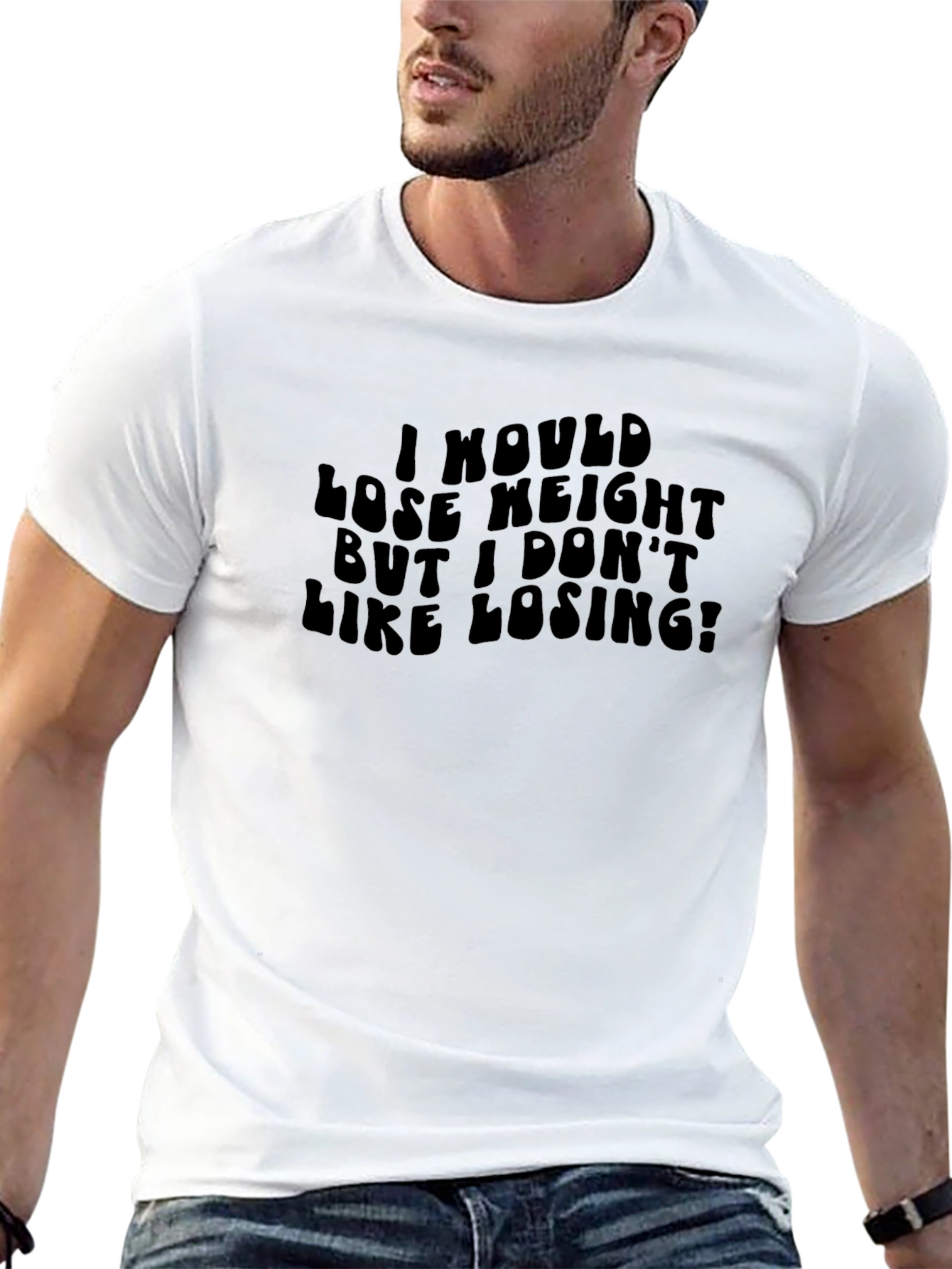 Black Funny I Don't Like Losing T-Shirt view 13