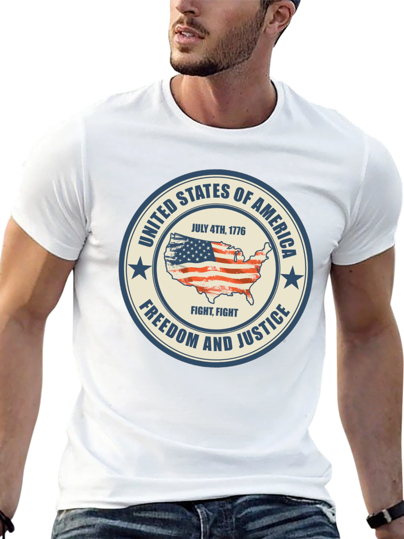 Black United States Patriotic T-Shirt view 13