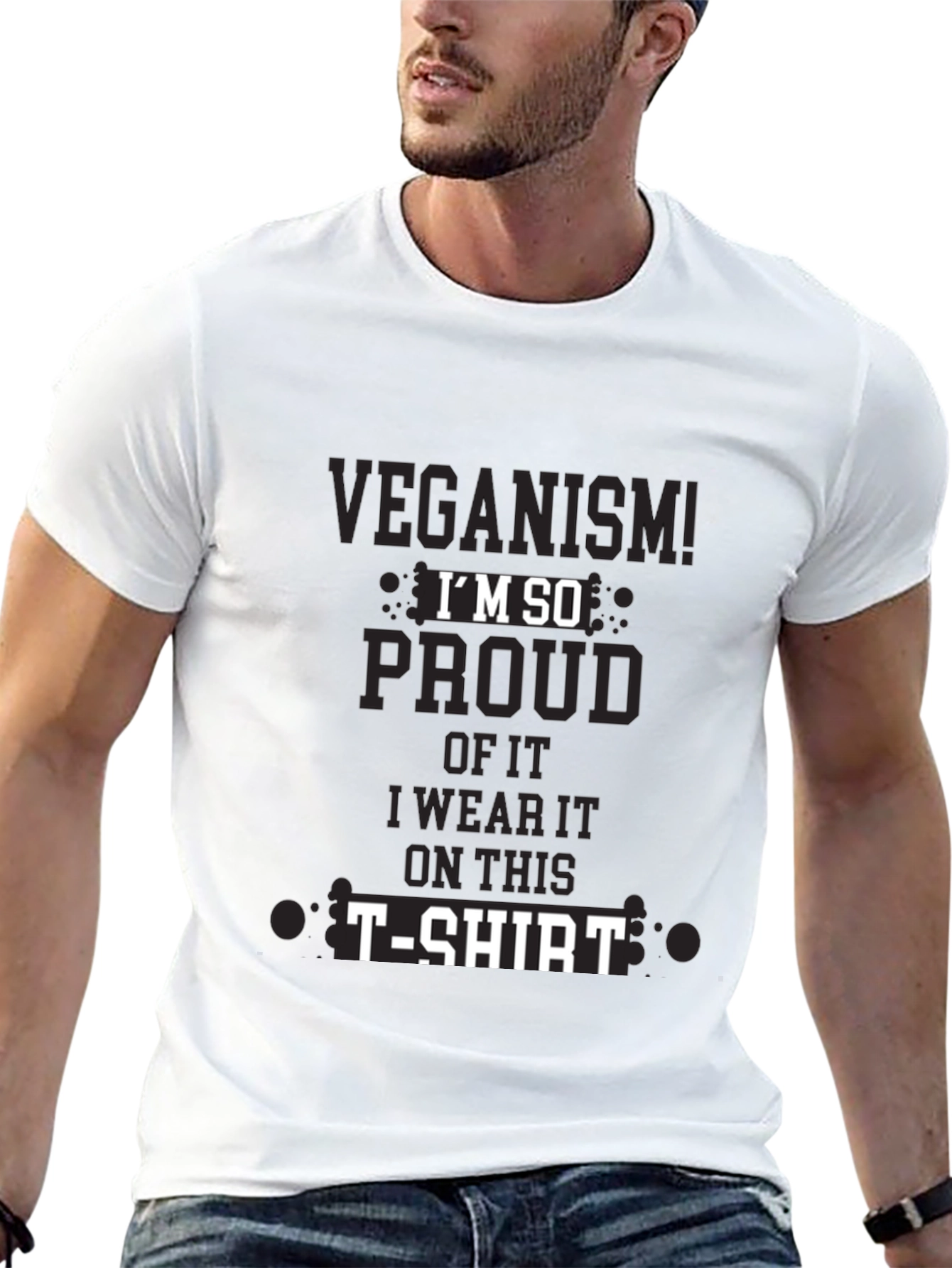Black Veganism Pride T-Shirt - Soft Cotton Tee view 13