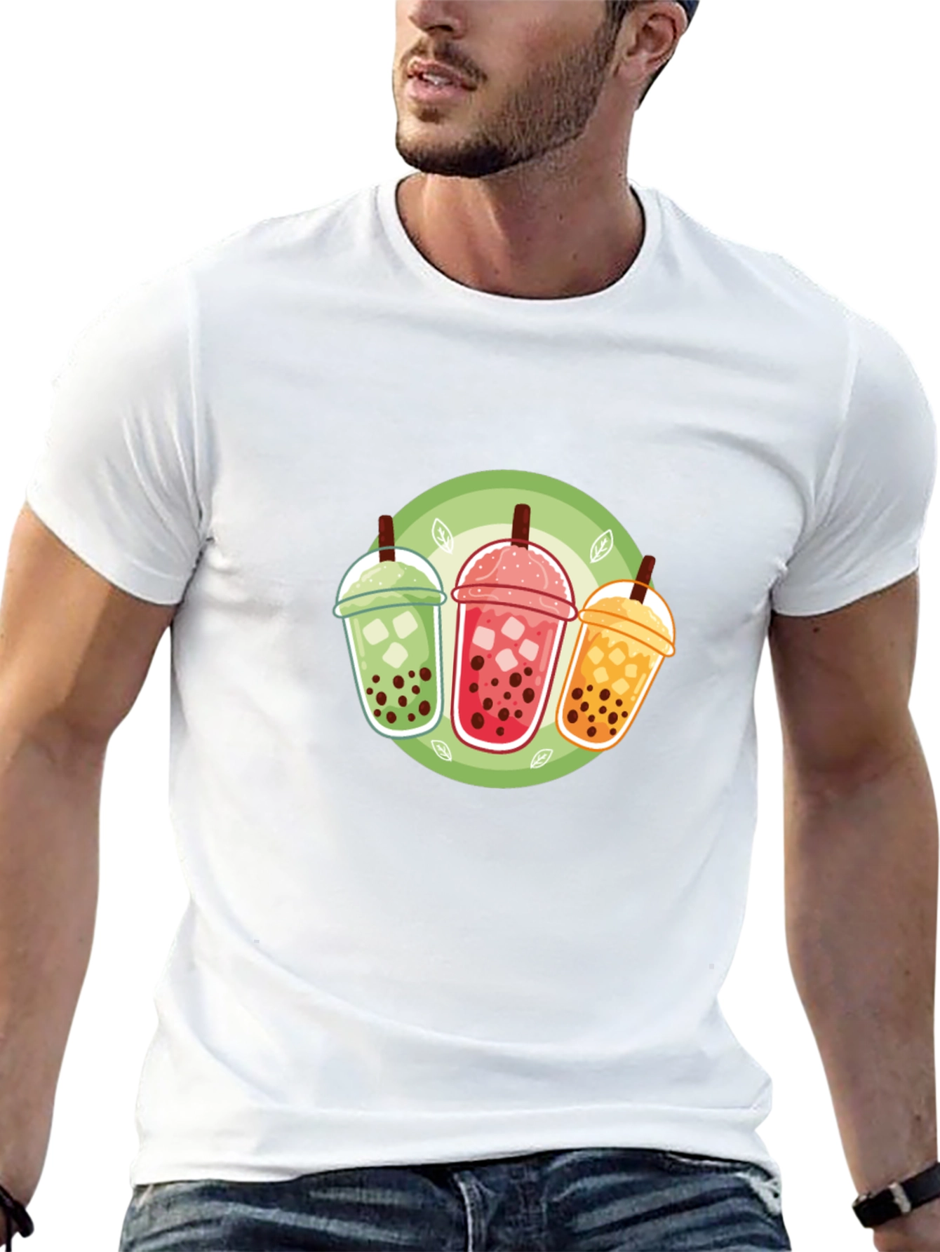 Black Bubble Tea Graphic Tee - Trendy Boba Lover Shirt view 13