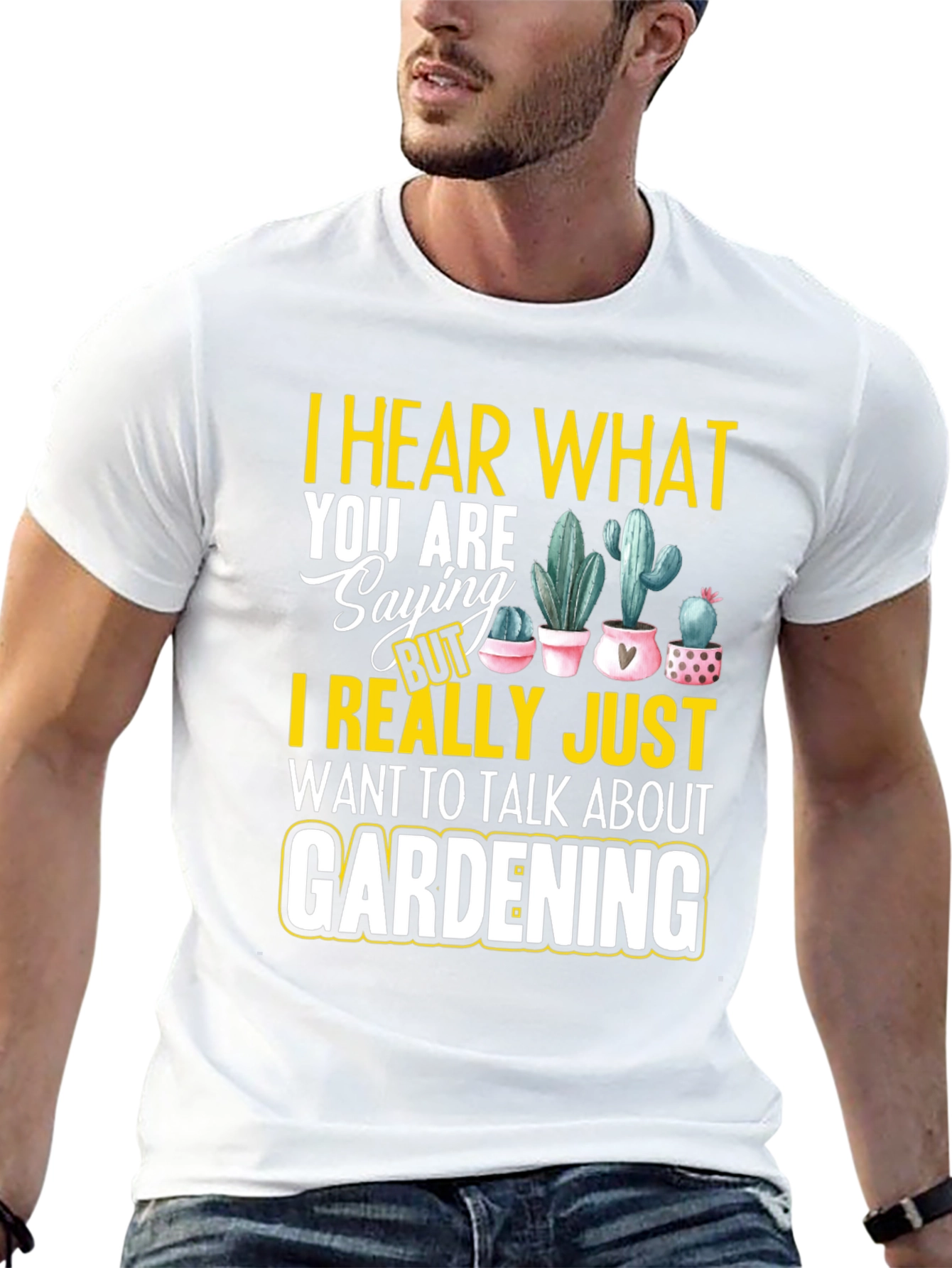 Black Gardening T-Shirt - I Hear What You are Saying view 13