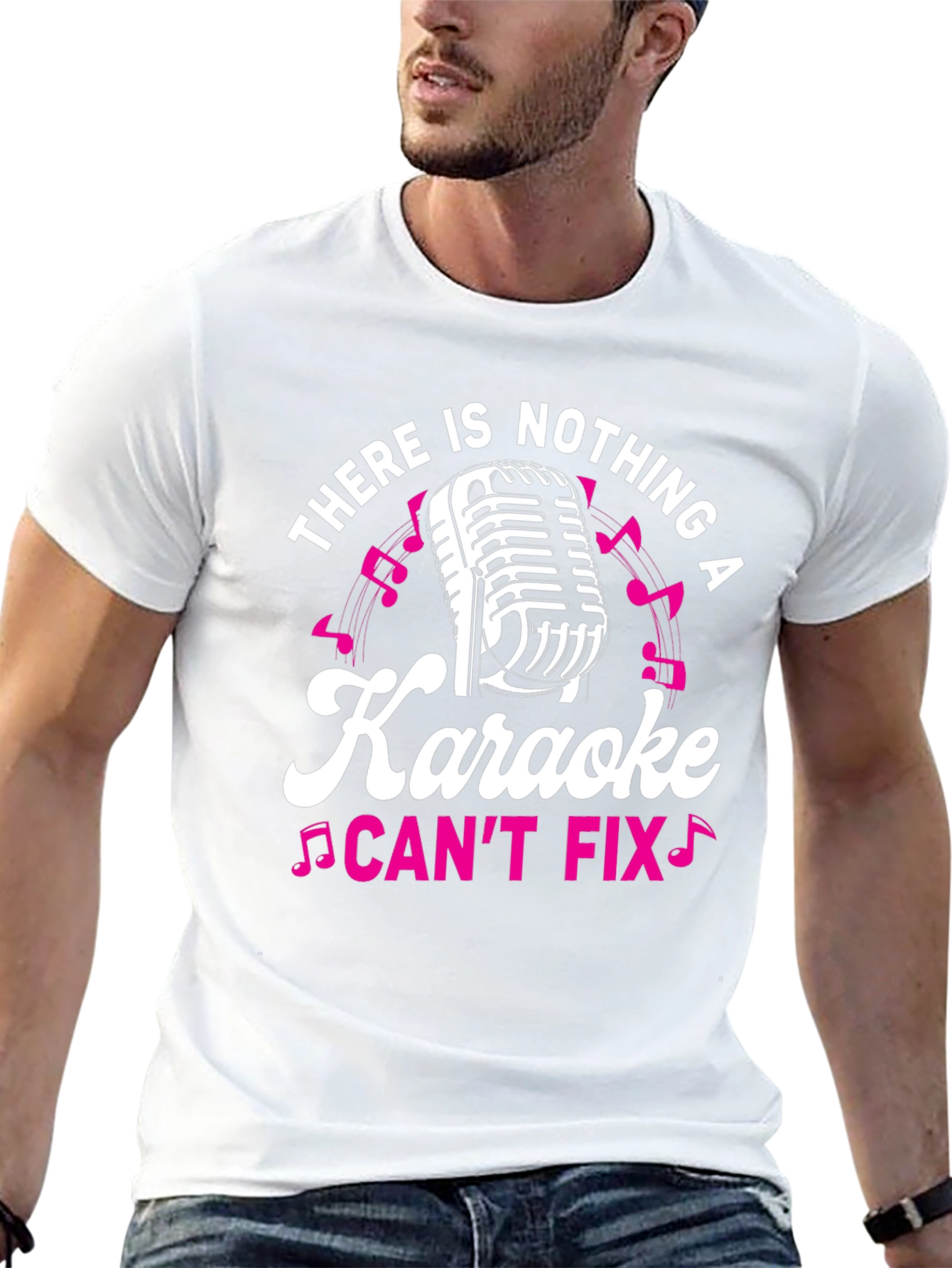 Black Karaoke Fix T-Shirt - Music Lover Tee view 13