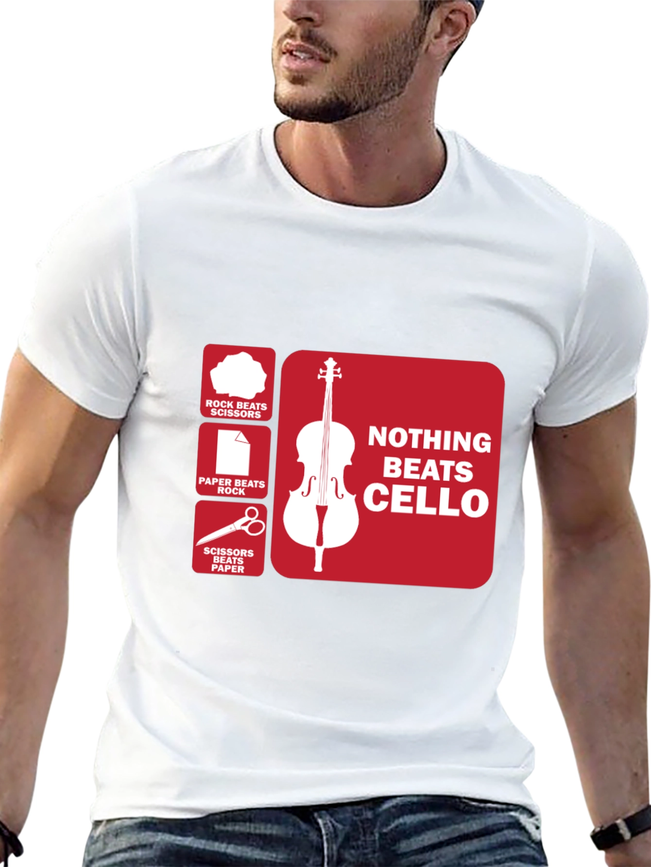 Black Nothing Beats Cello T-Shirt - Rock, Paper, Scissors  view 13