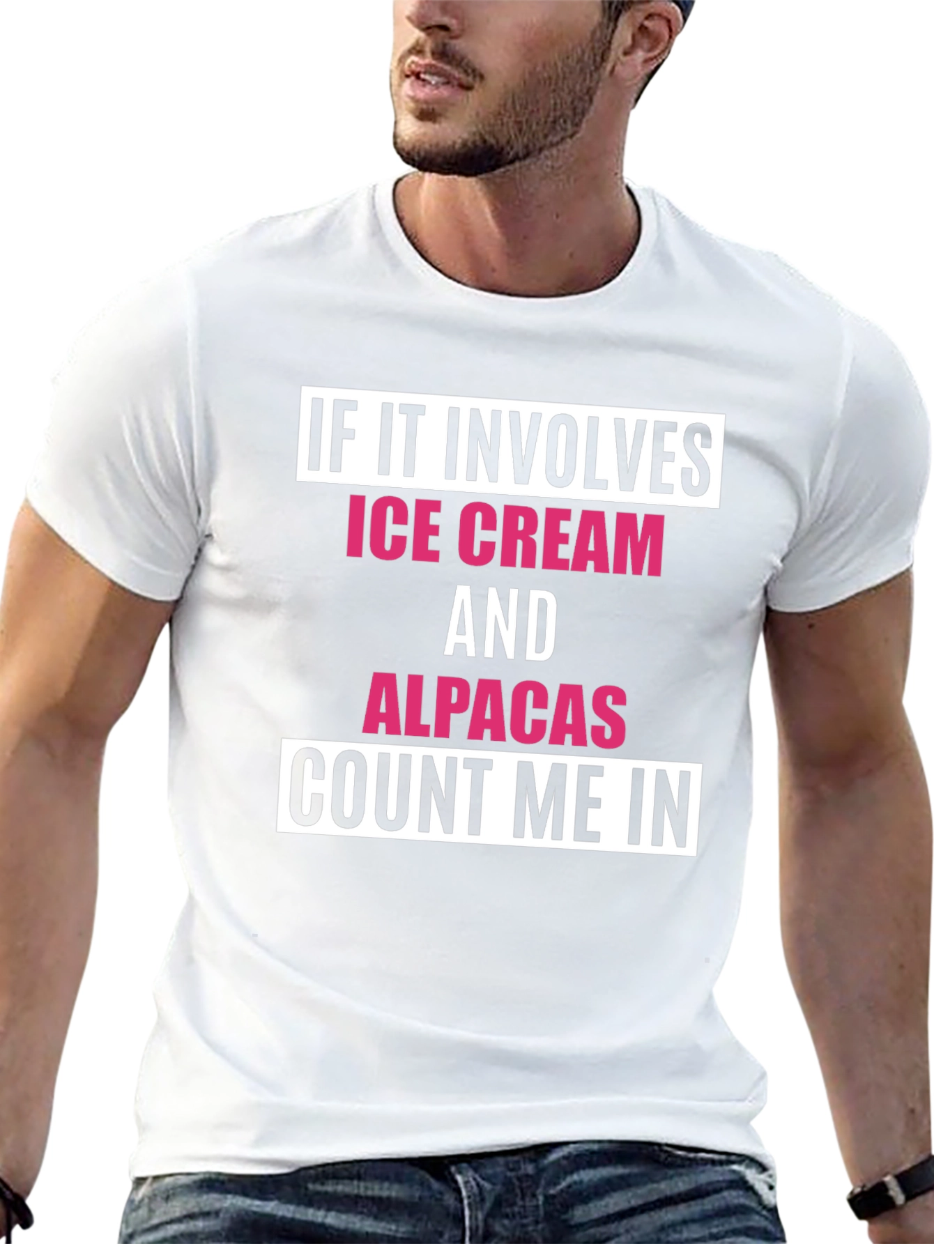 Black Ice Cream & Alpacas T-Shirt - Count Me In view 13