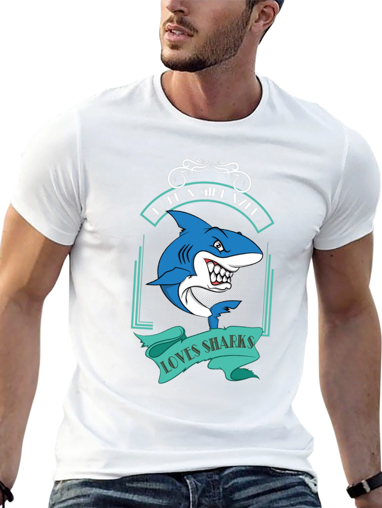 Shark Lover T-Shirt - Just a Girl Who Loves Sharks - 13