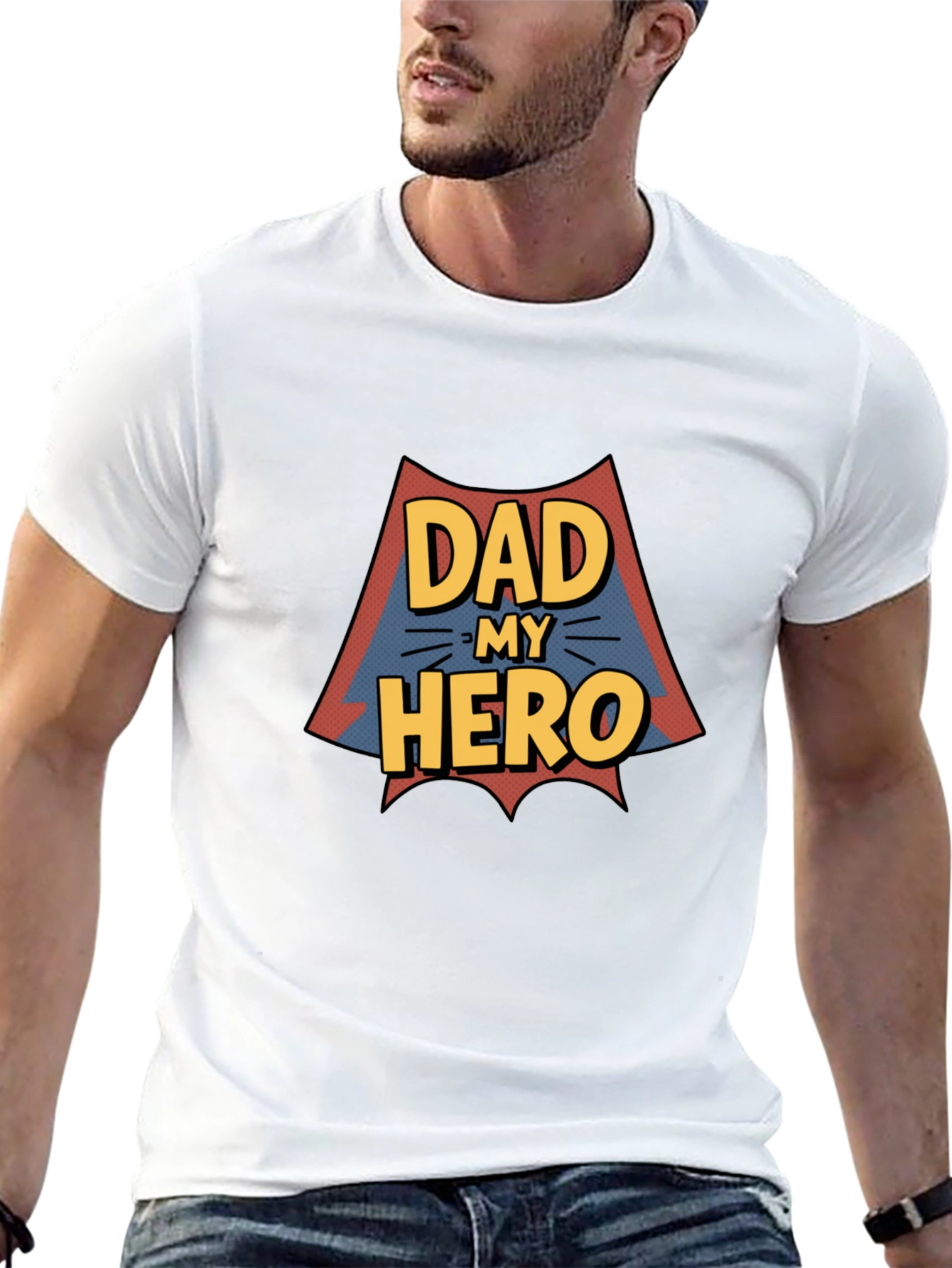 Dad My Hero Graphic Print T-Shirt - 13