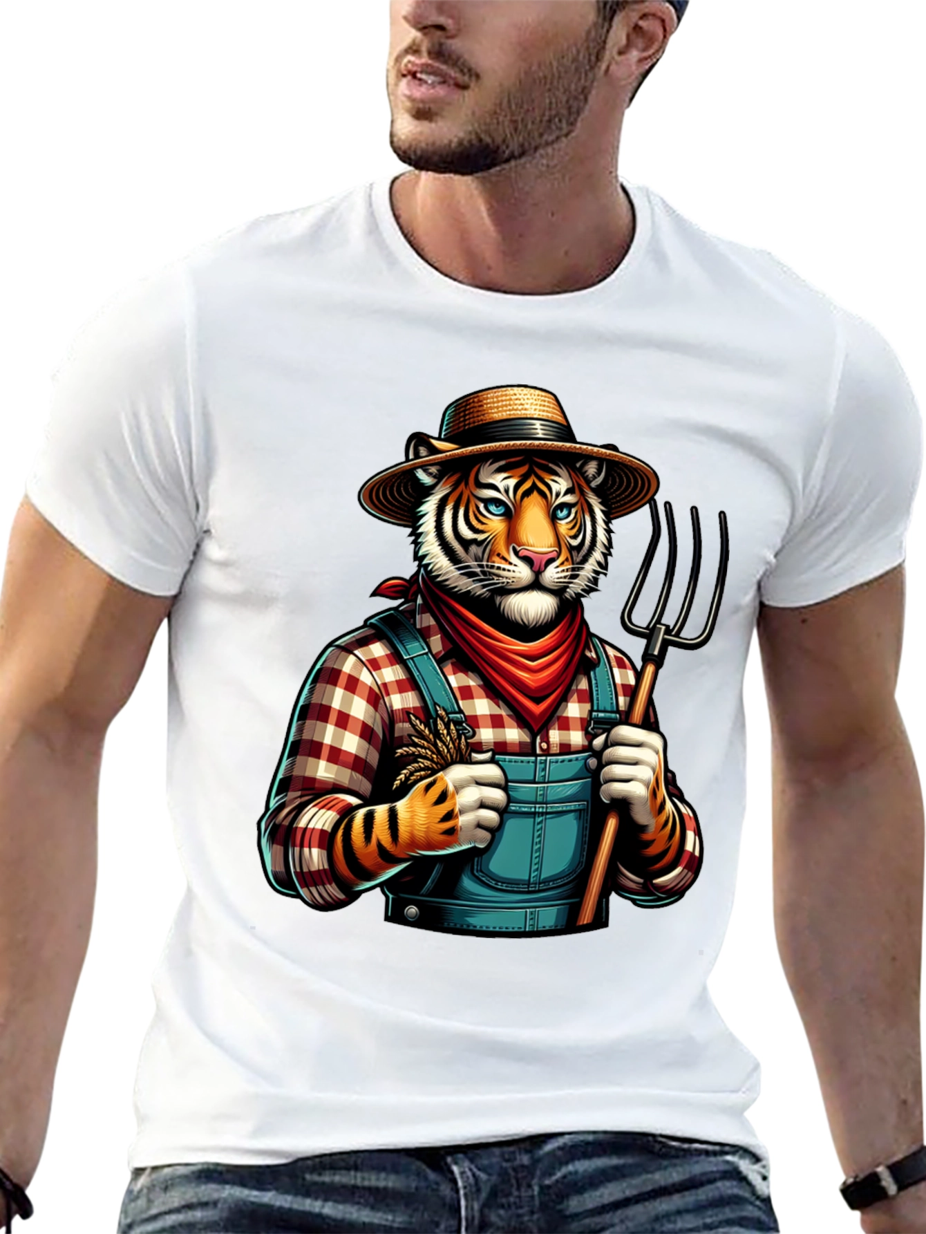 Black Tiger Farmer Graphic Tee view 13