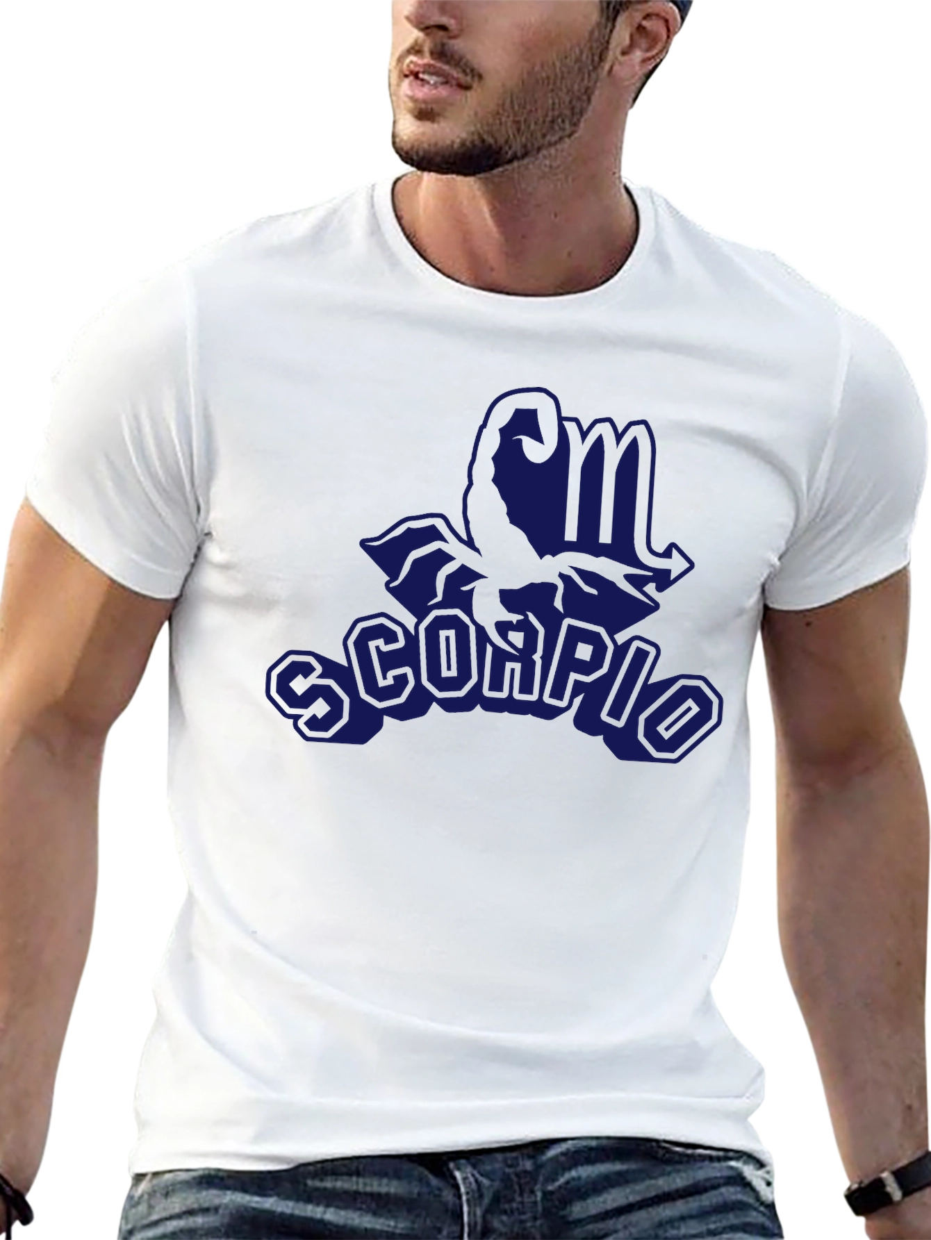 Black Scorpio Zodiac Graphic Tee - Black Cotton Comfort view 13