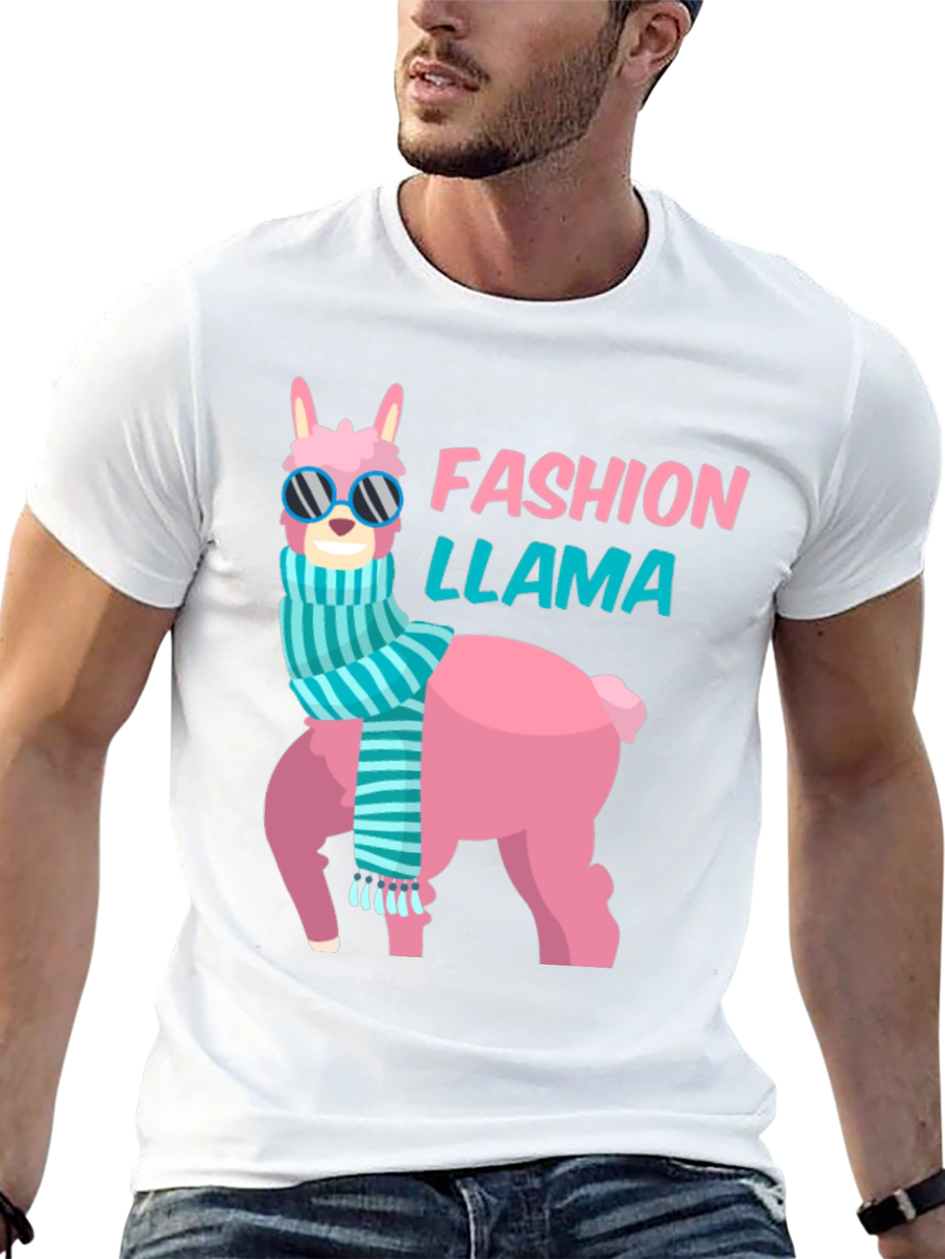 Black Fashion Llama T-Shirt - Stylish Graphic Tee view 13
