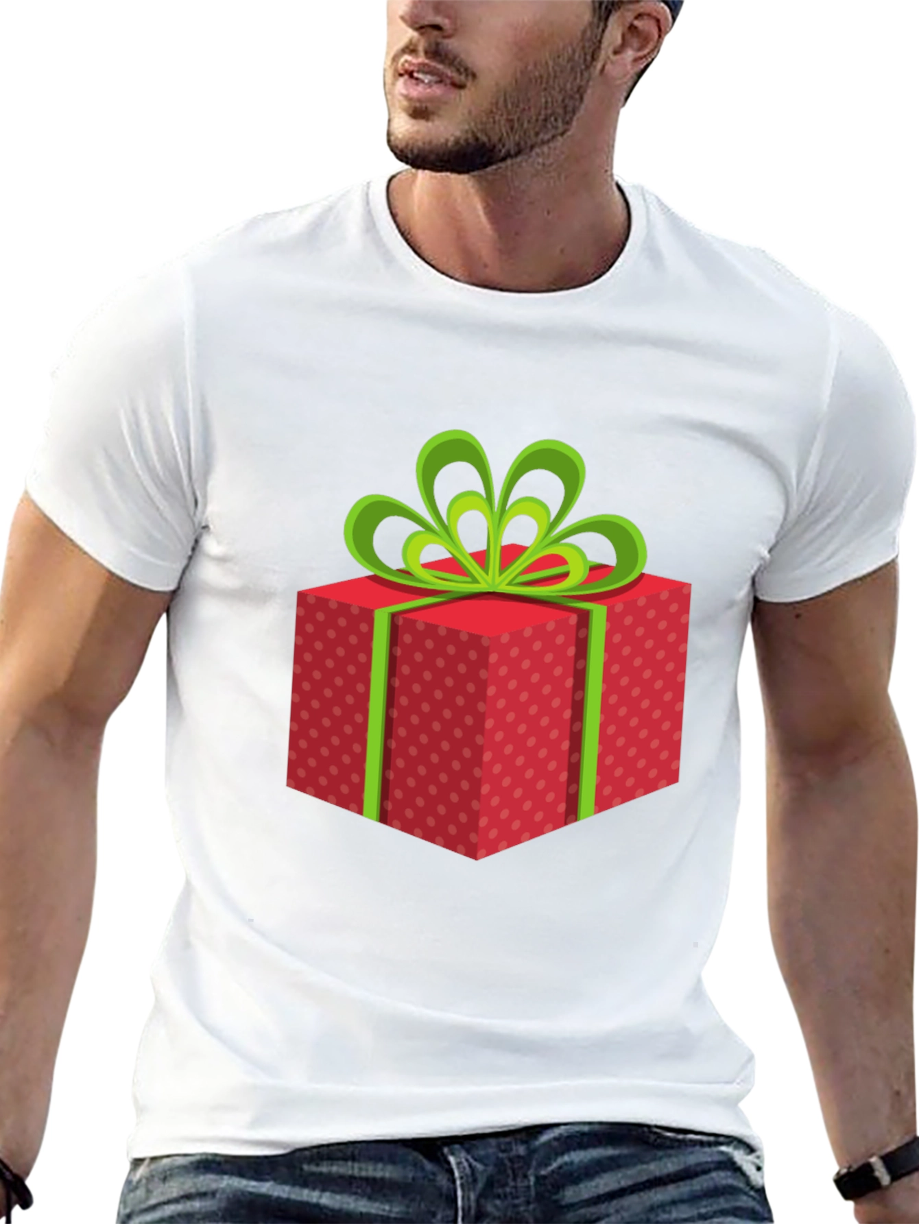 Black Festive Gift Box Graphic T-Shirt view 13