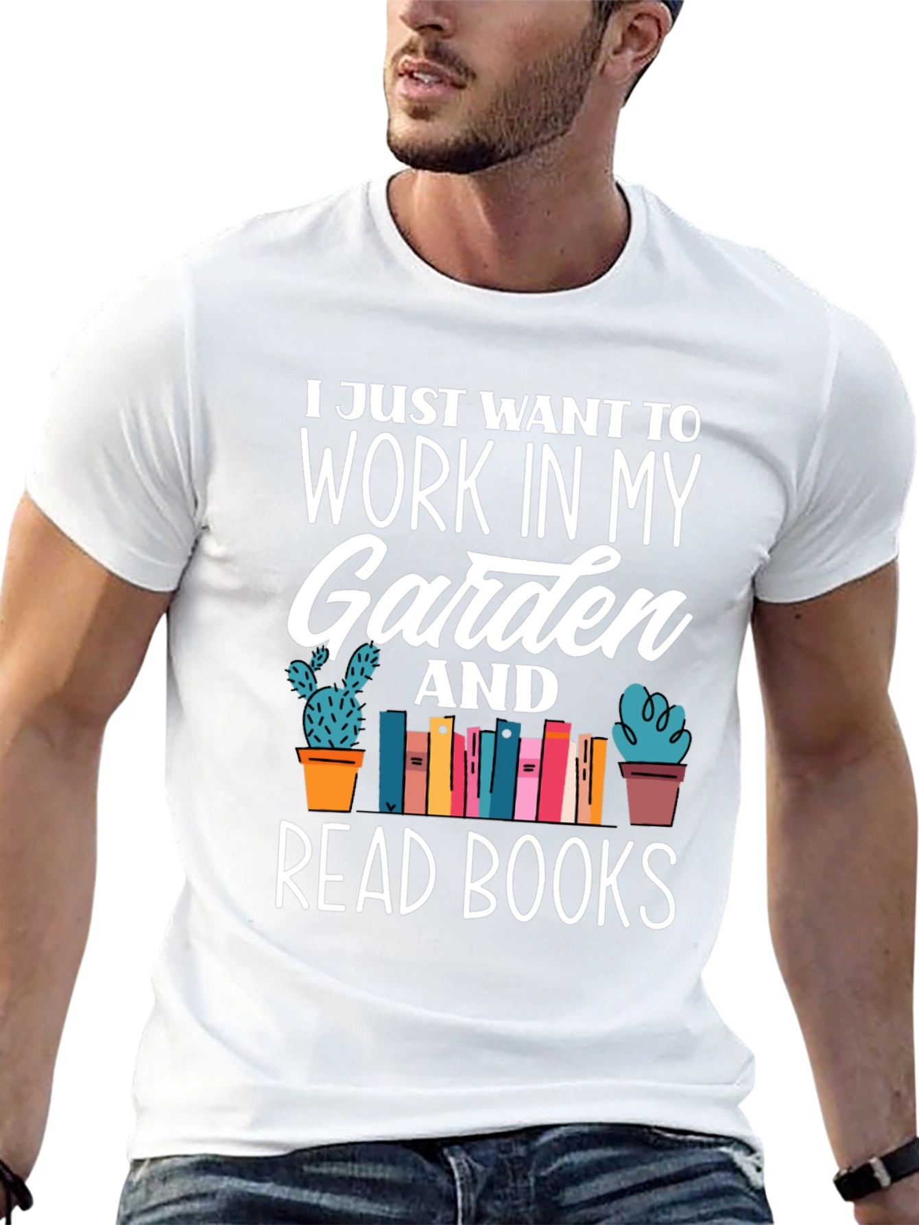 Black Gardening & Reading T-Shirt - Work In My Garden view 13
