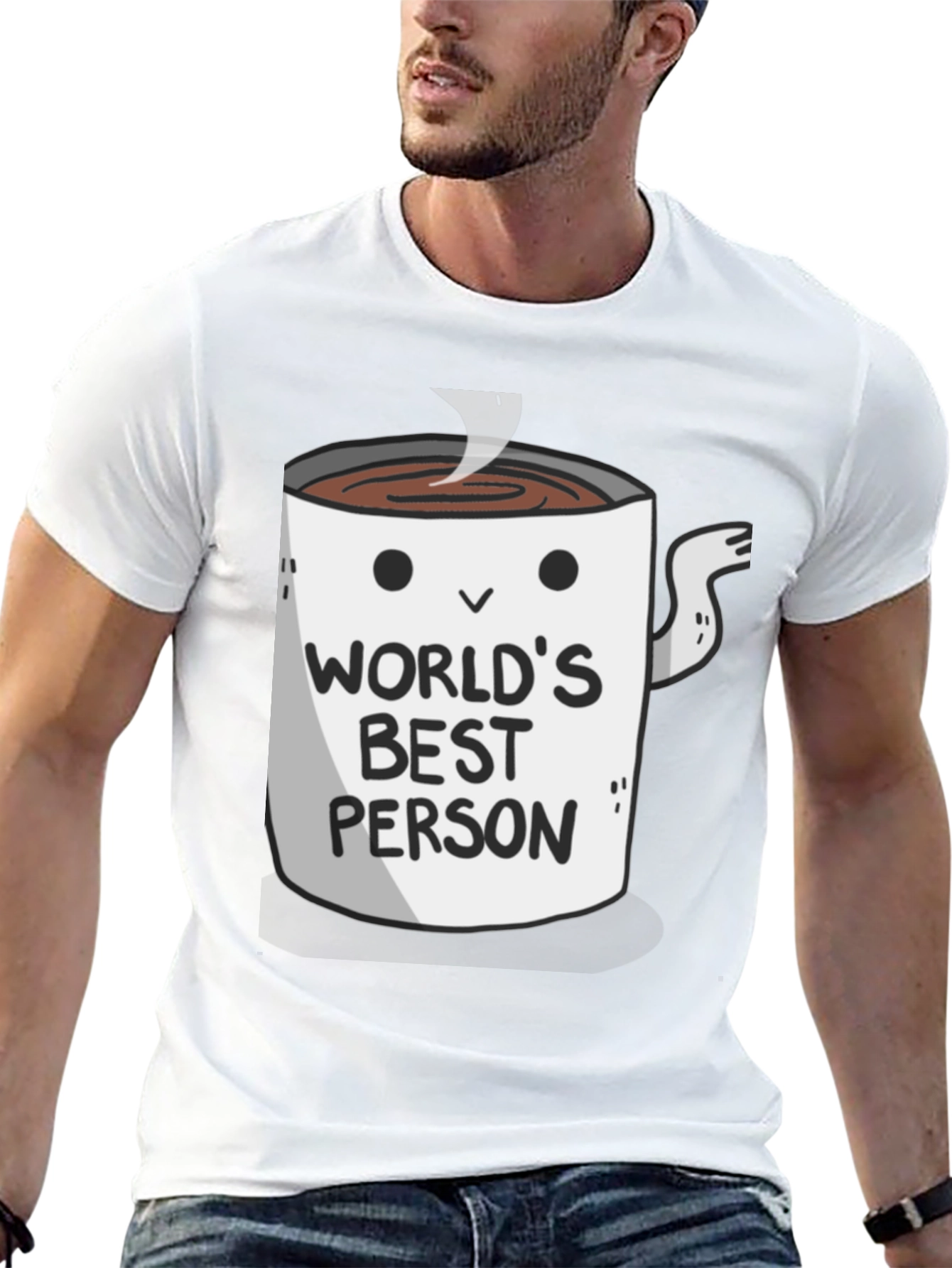 Black World's Best Person Coffee Mug Graphic T-Shirt view 13