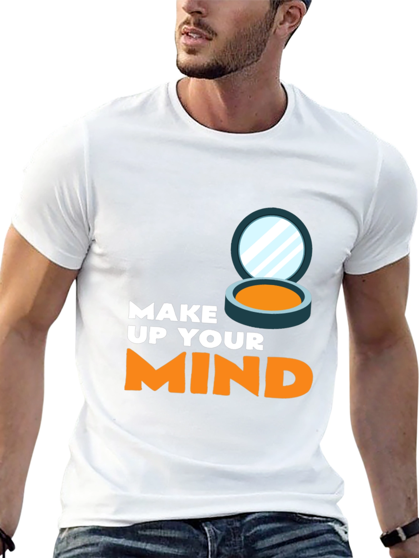 Black Make Up Your Mind Graphic Tee view 13