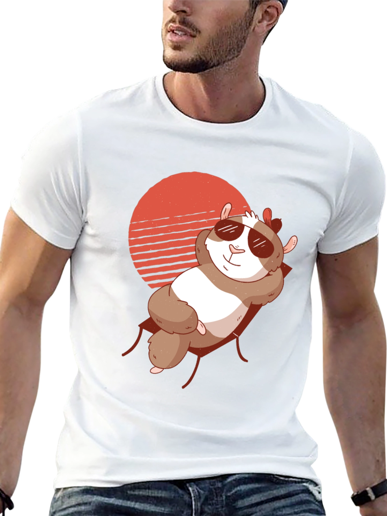 Black Relaxed Hamster T-Shirt - Chill Summer Vibes view 13