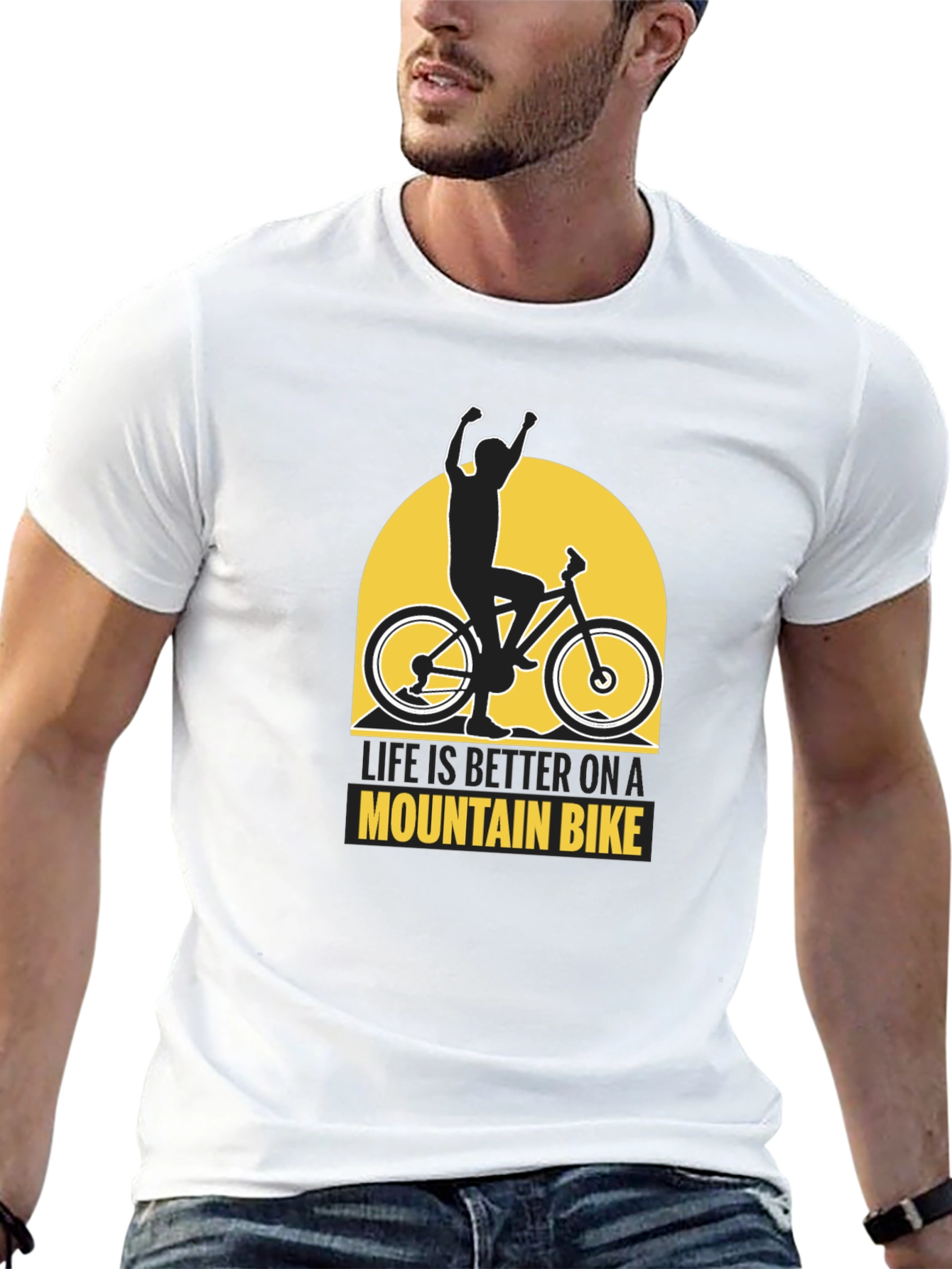 Black Life is Better Mountain Bike Graphic Tee view 13
