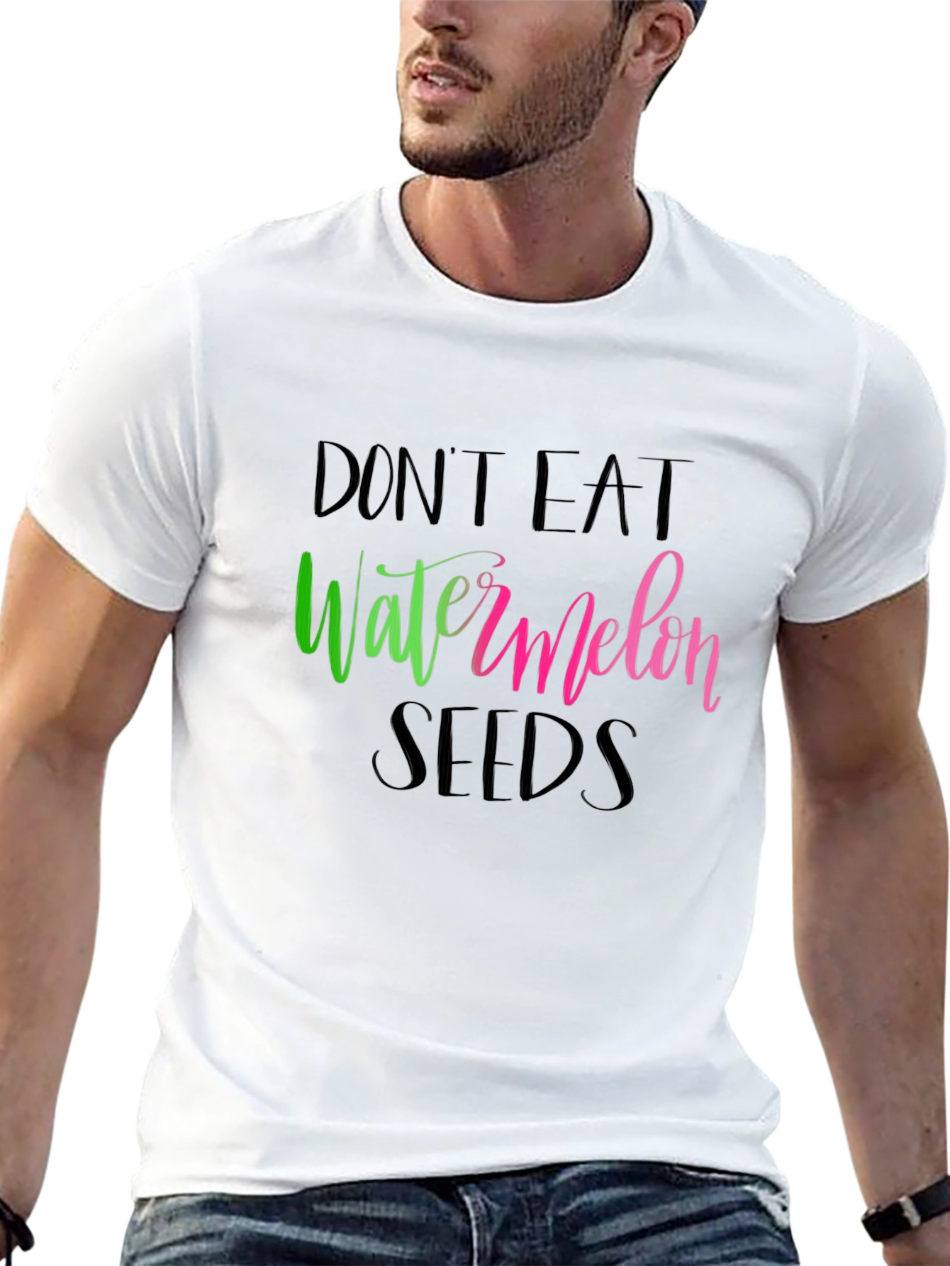 Black Don't Eat Watermelon Seeds Graphic Tee view 13