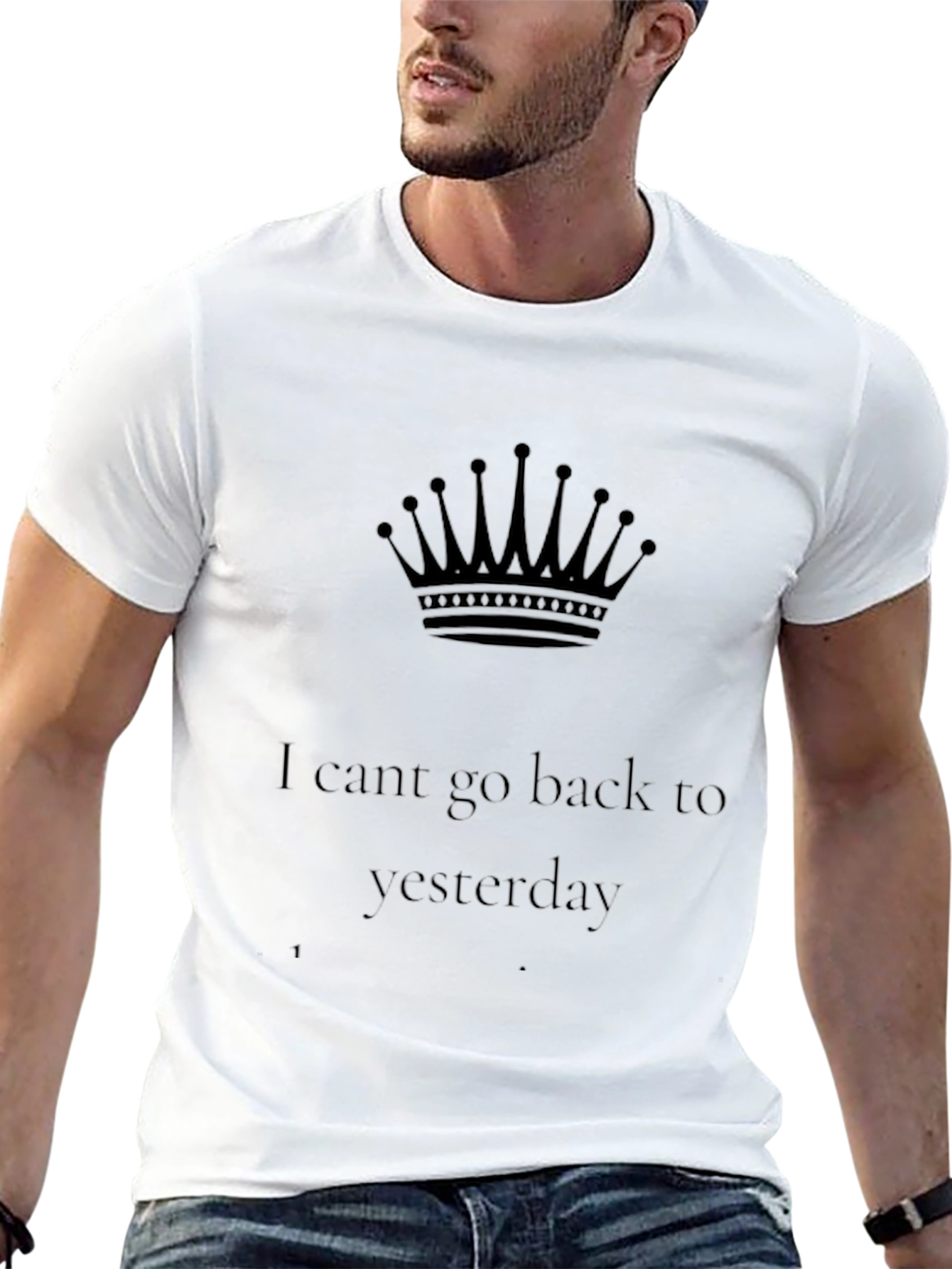 Black Crown & Yesterday Black Graphic Tee view 13