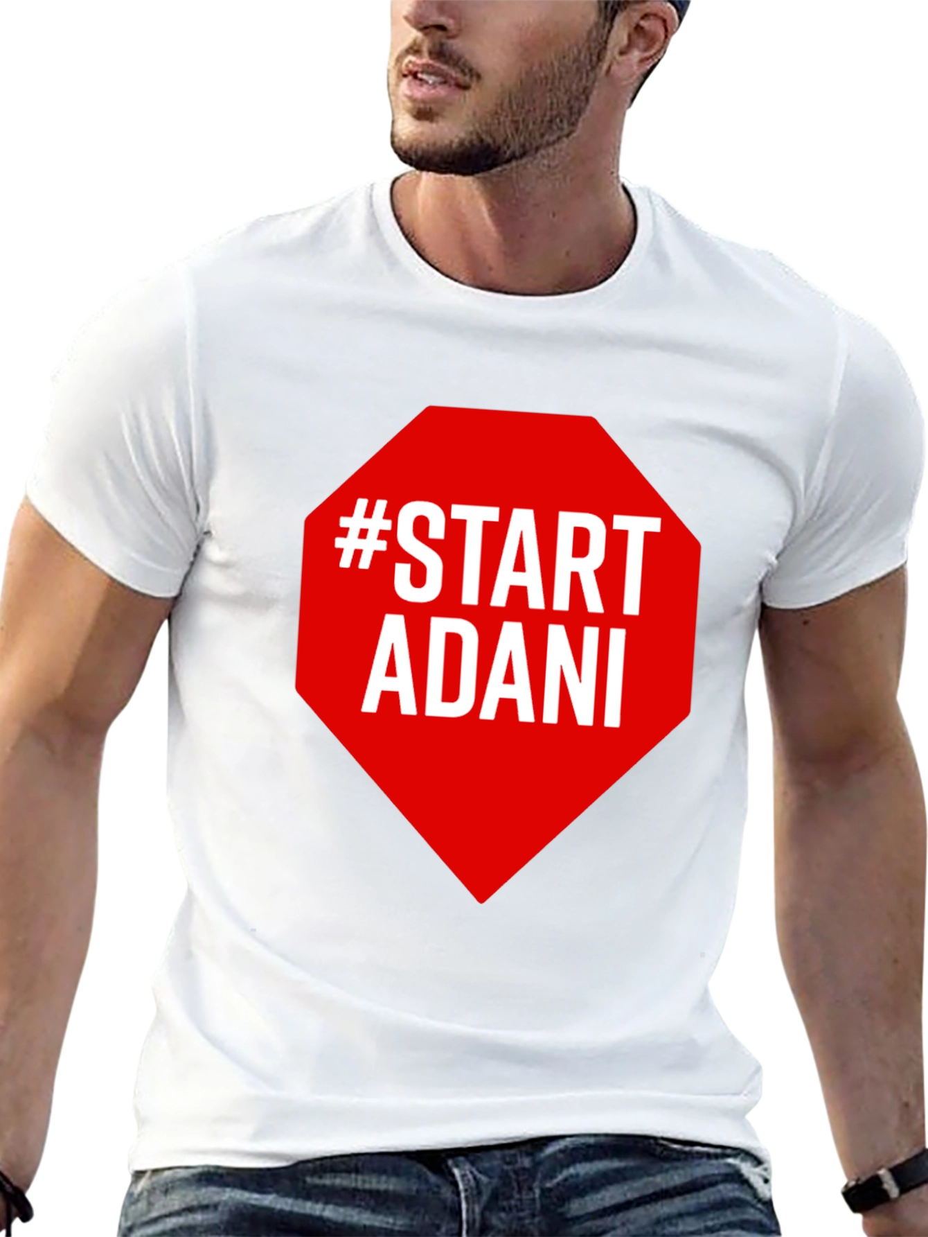 Black Start Adani Black Graphic Tee - Trendy Slogan T-Shirt view 13