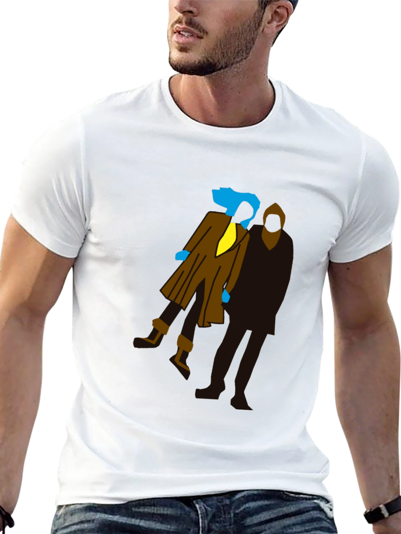 Black Abstract Silhouette T-Shirt view 13