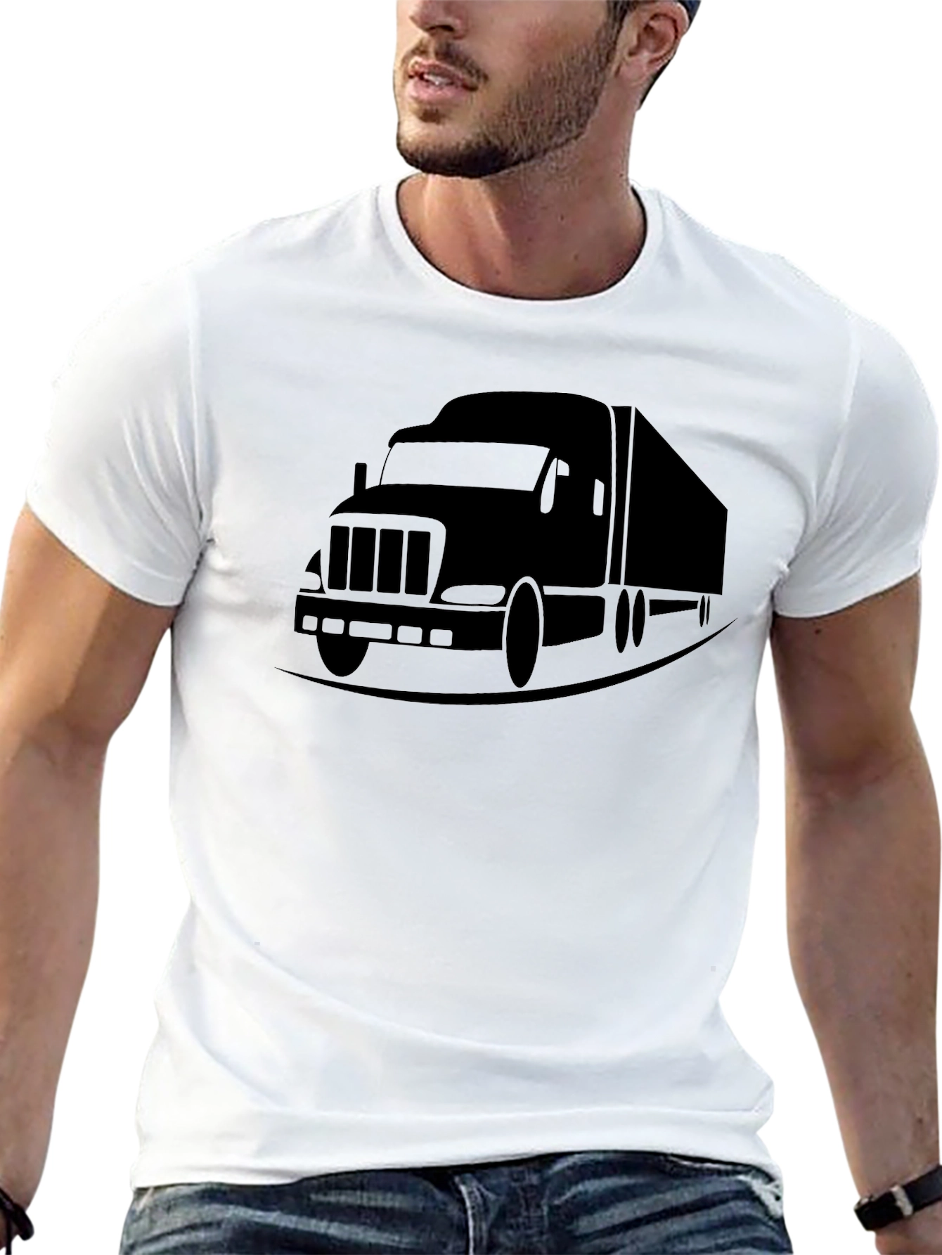 Black Truck Graphic Tee - Classic Black Design view 13