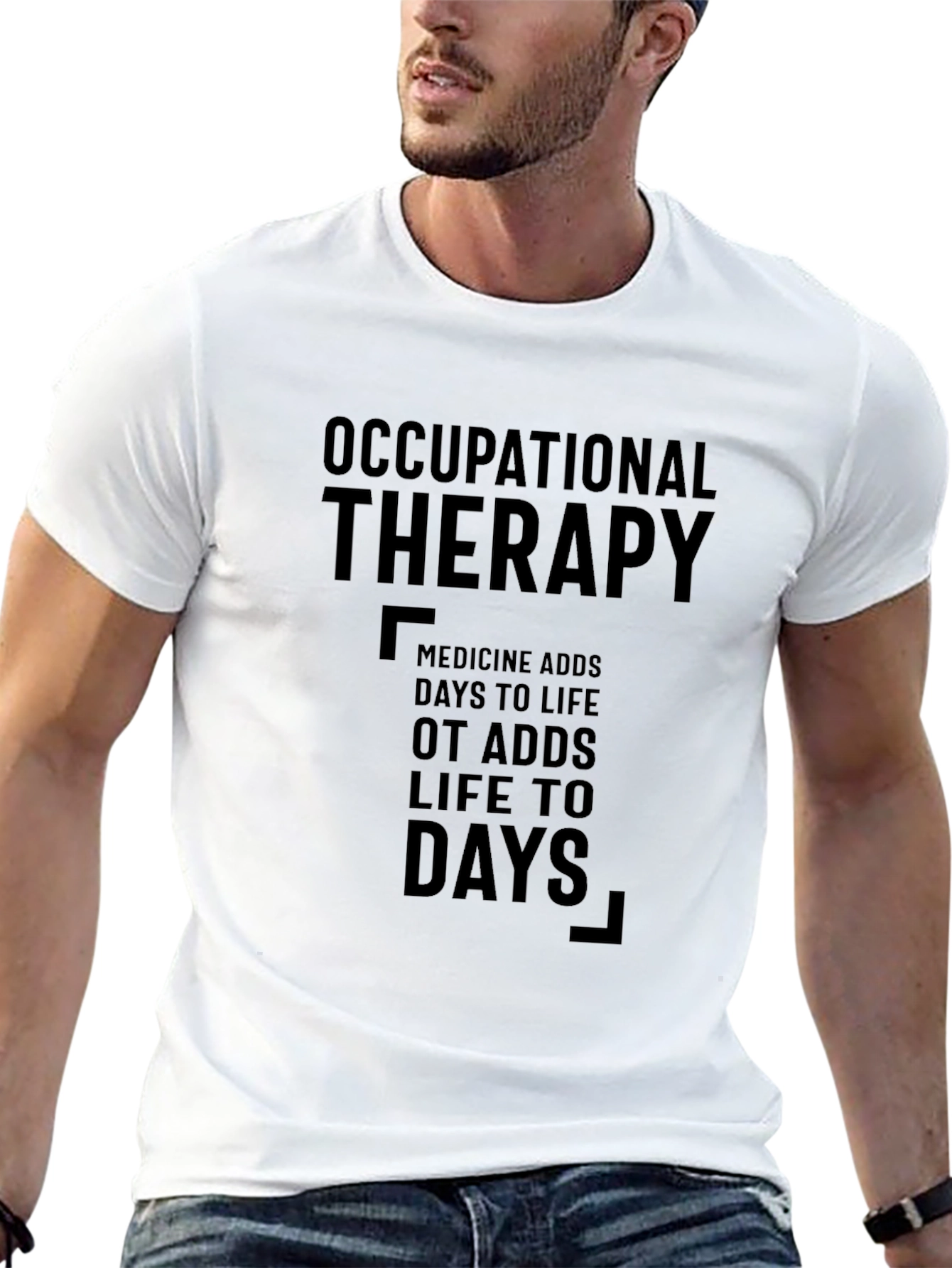 Black Occupational Therapy Black Graphic T-Shirt view 13