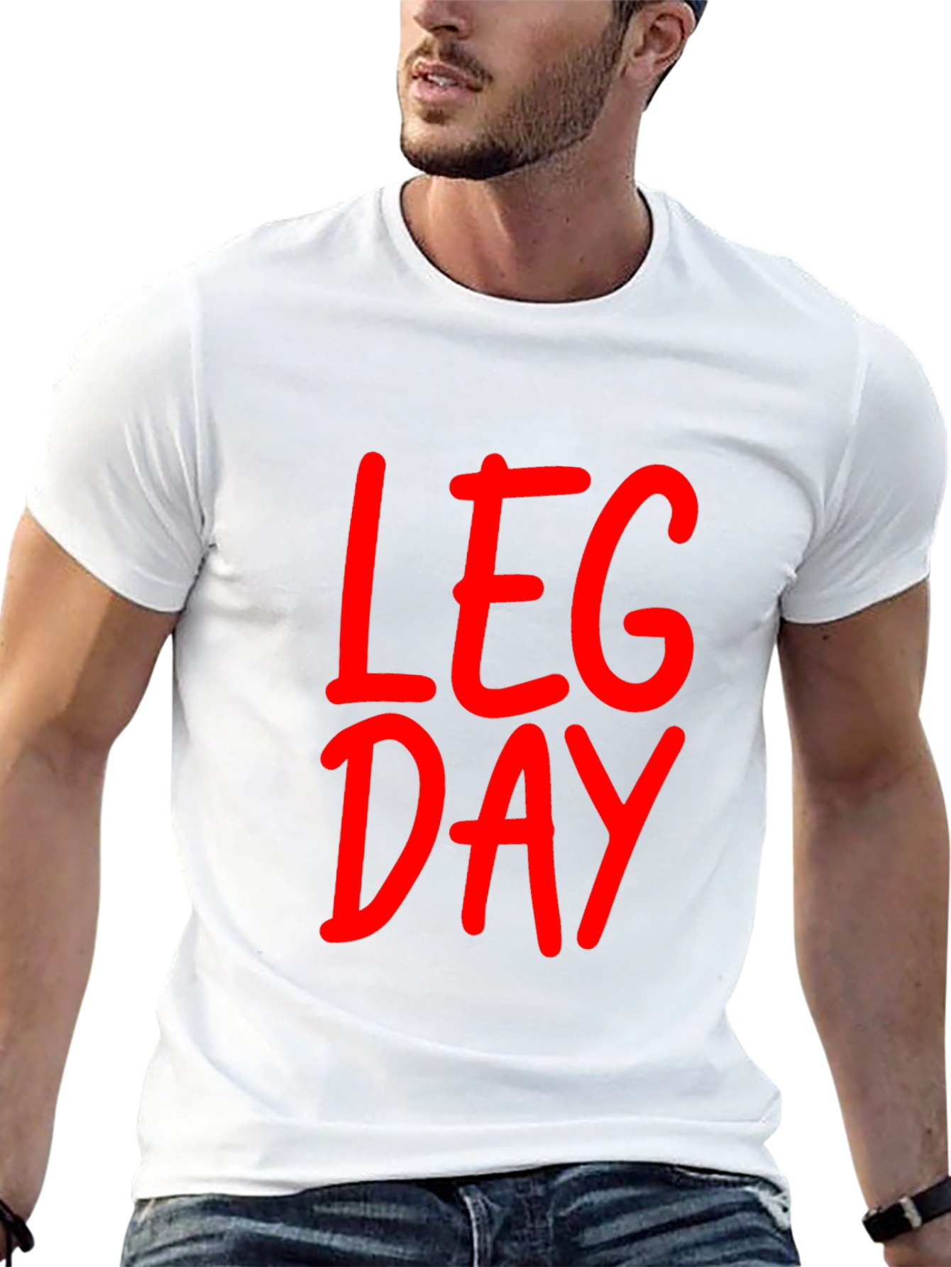 Black Leg Day Black T-Shirt - Gym Workout Apparel view 13