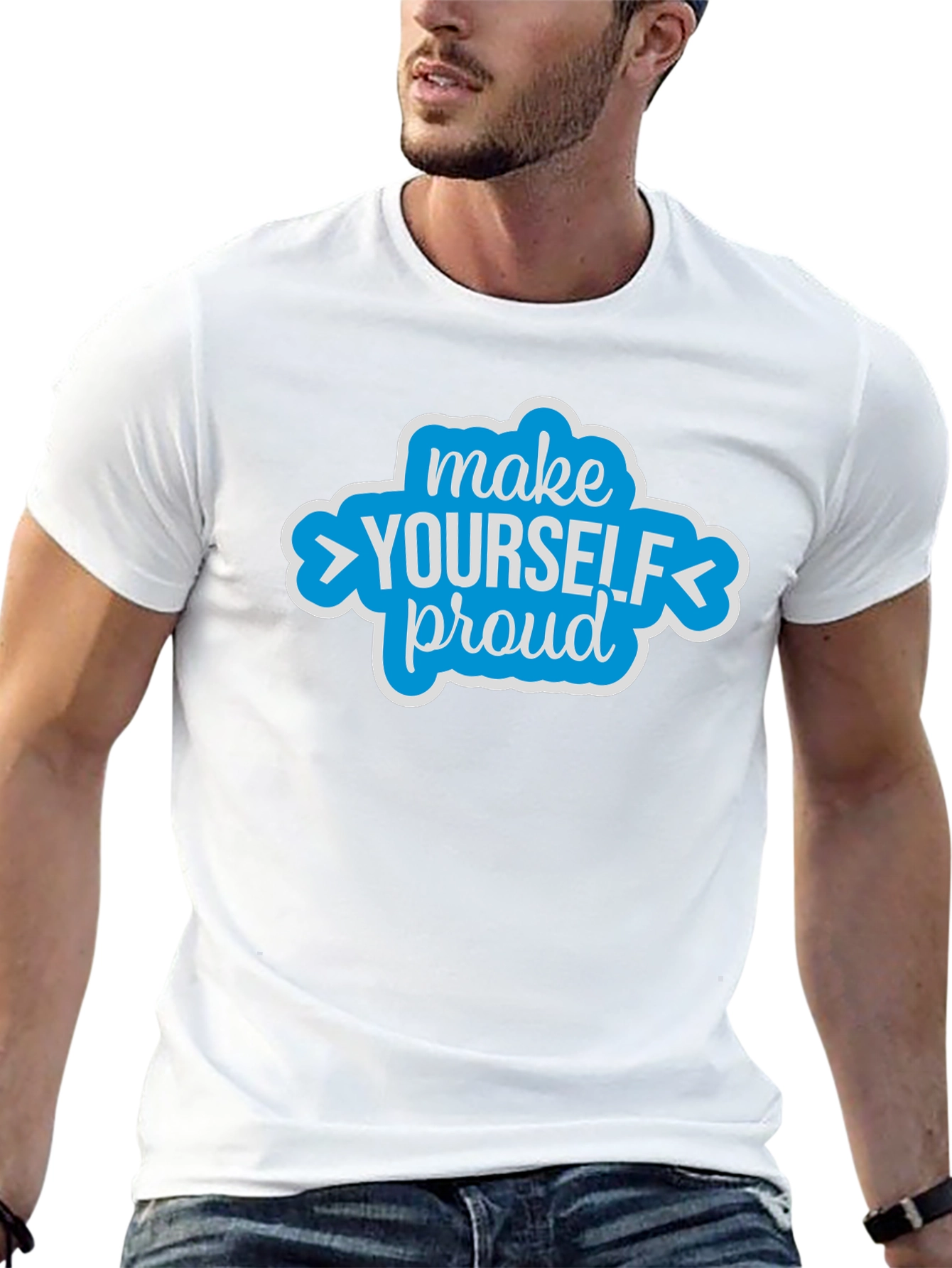 Black Make Yourself Proud Graphic Tee - Motivational Shirt view 13