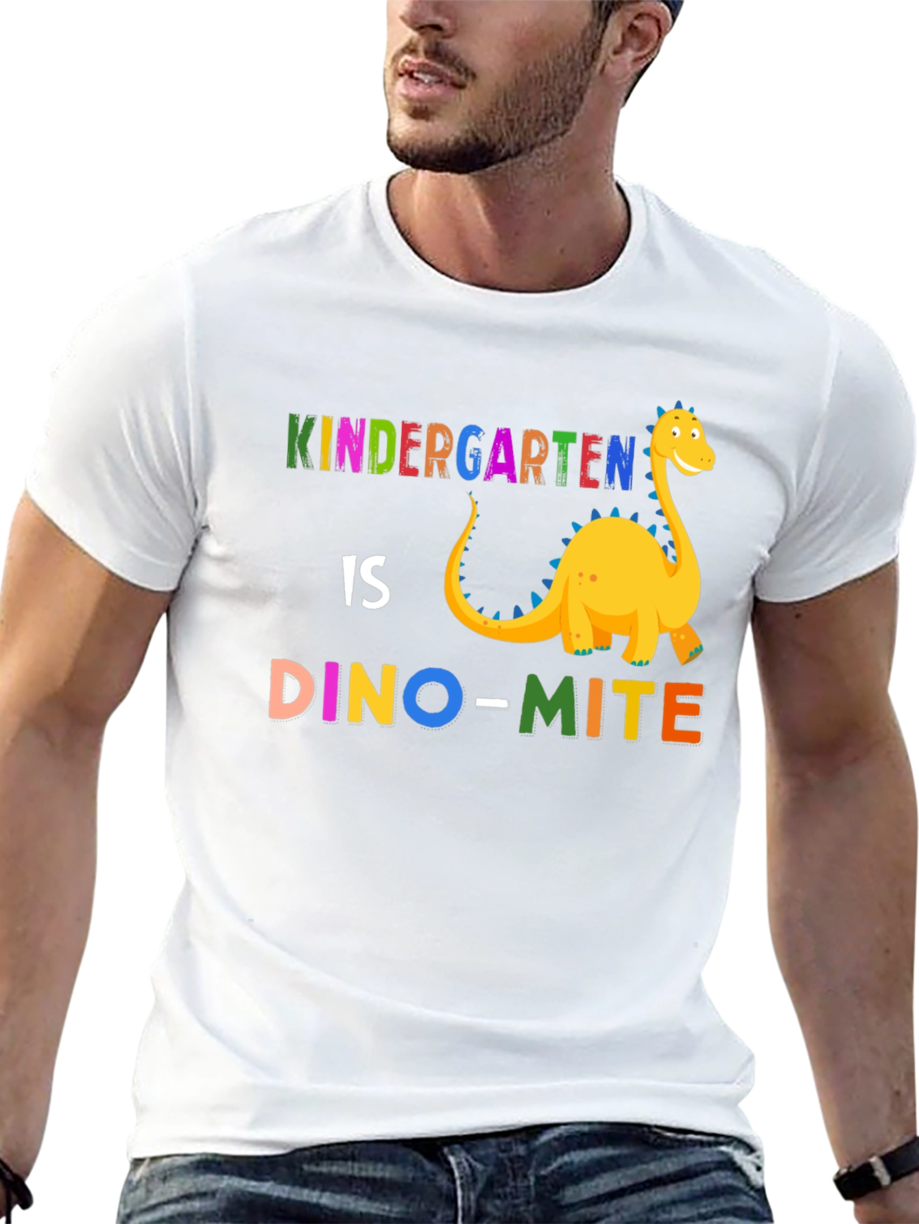Black Kindergarten Dino-mite T-Shirt - Back to School view 13