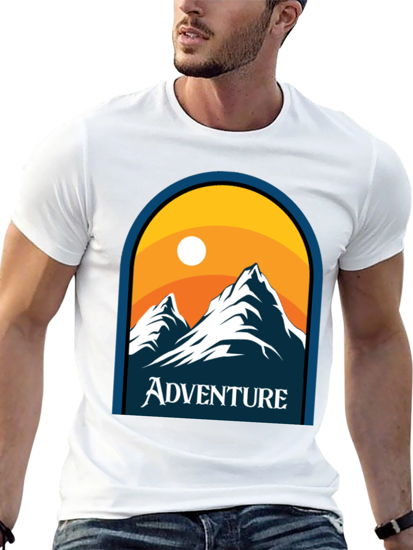 Black Adventure Mountain Graphic Tee view 13