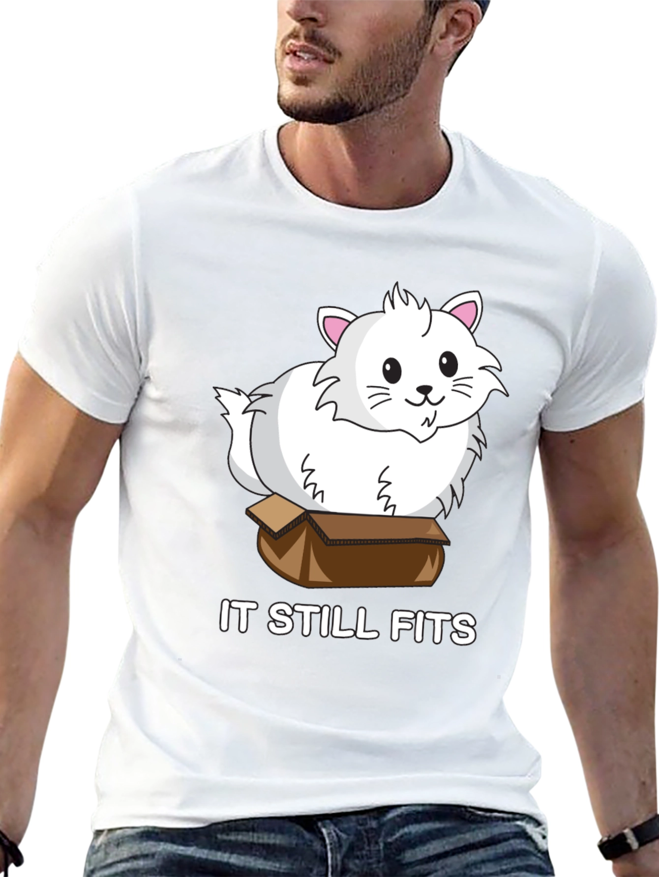 Black Cat in a Box T-Shirt - "It Still Fits" view 13