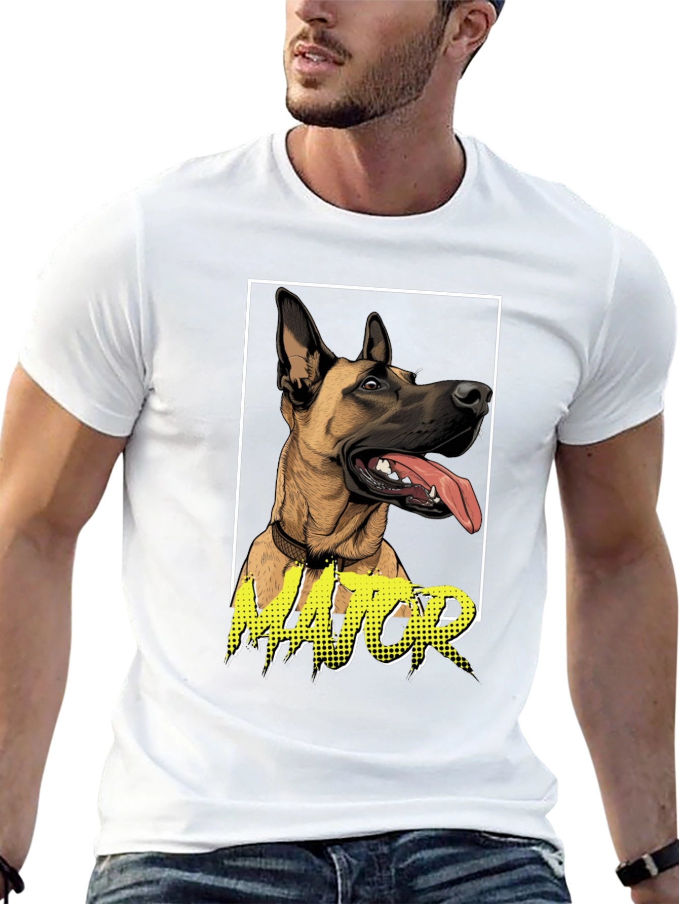 Black Dog Lover's 'Major' Graphic Tee - Black view 13