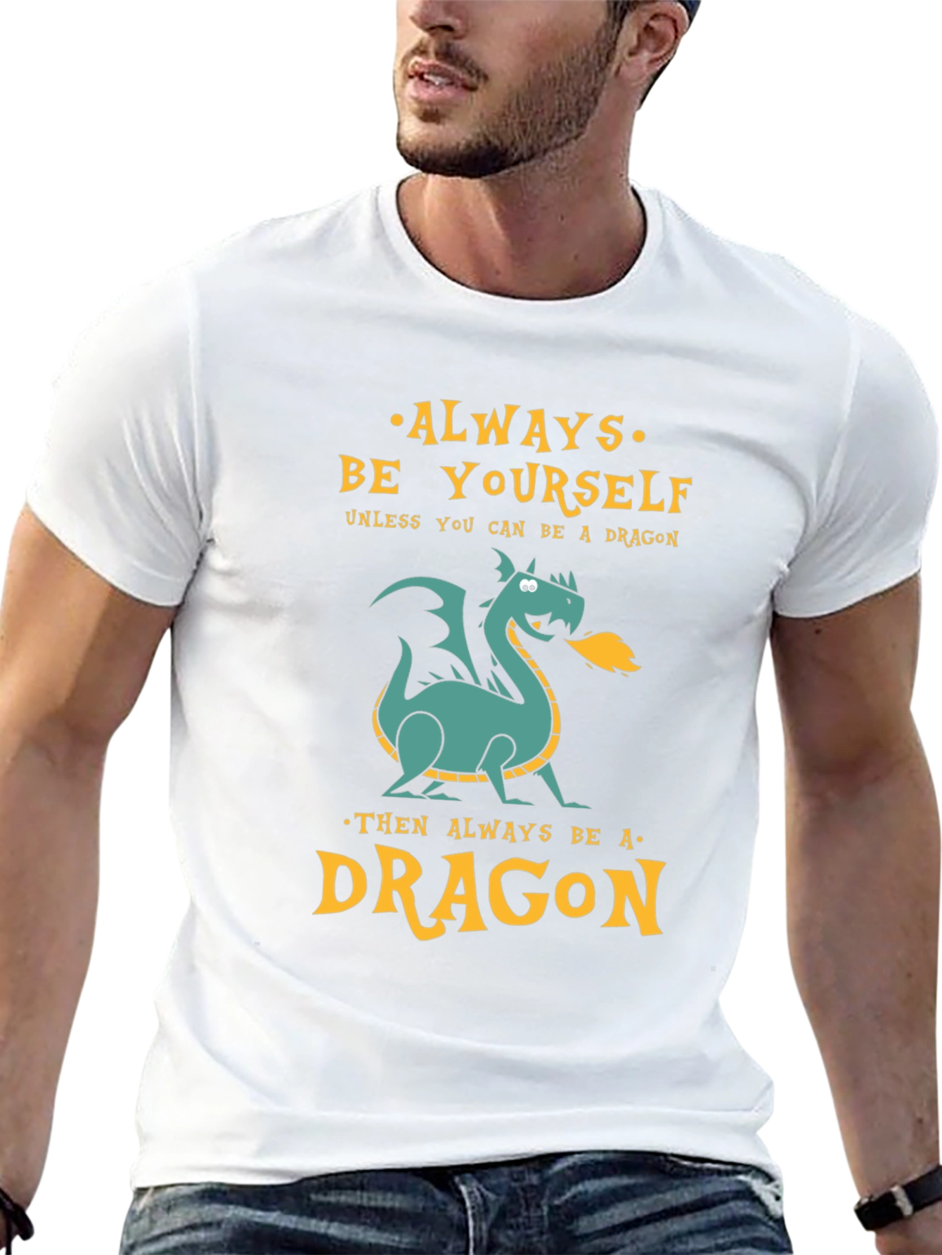 Black Always Be a Dragon Graphic Tee - Unique Design view 13