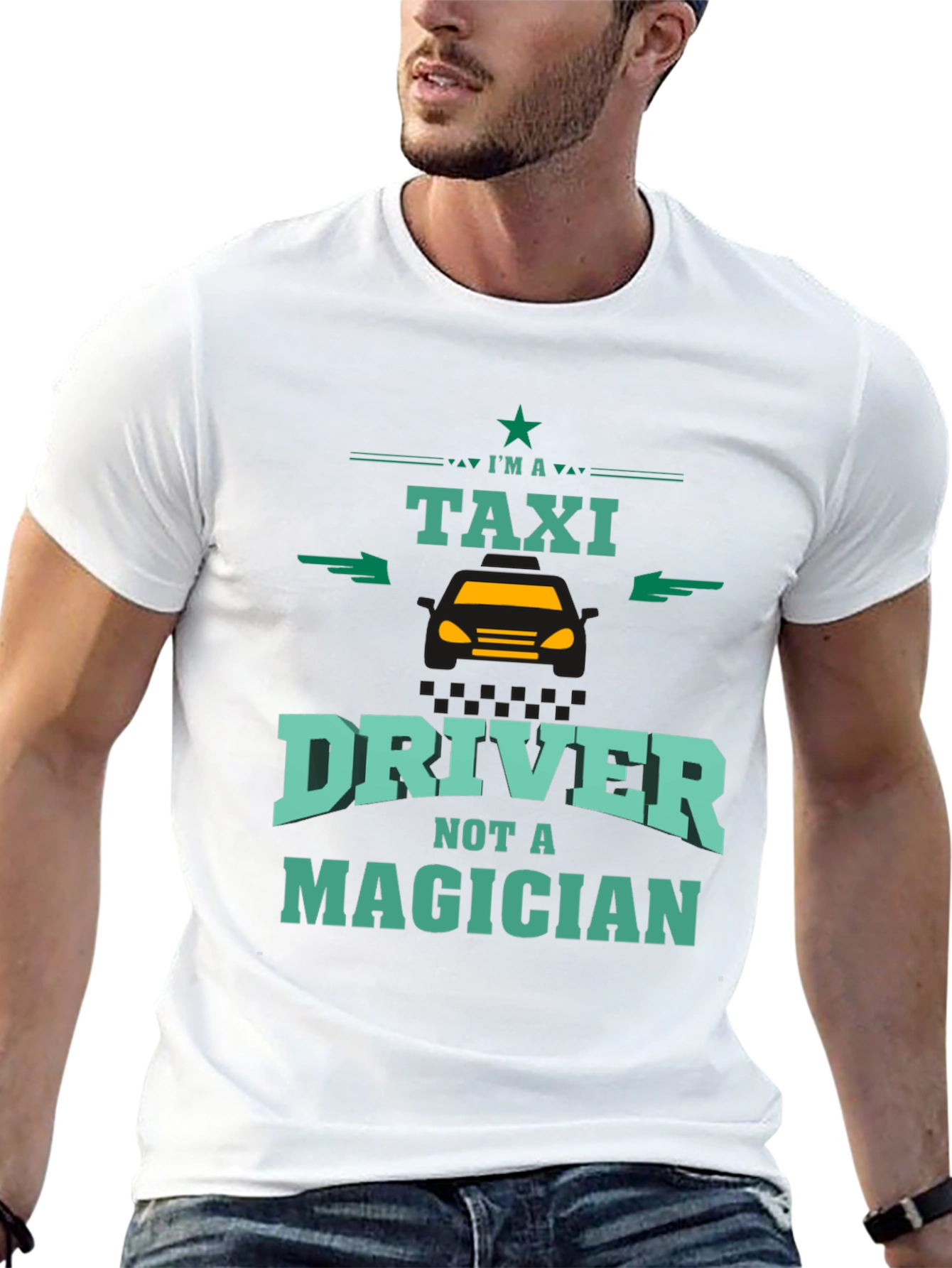 Black Taxi Driver Novelty Graphic T-Shirt view 13