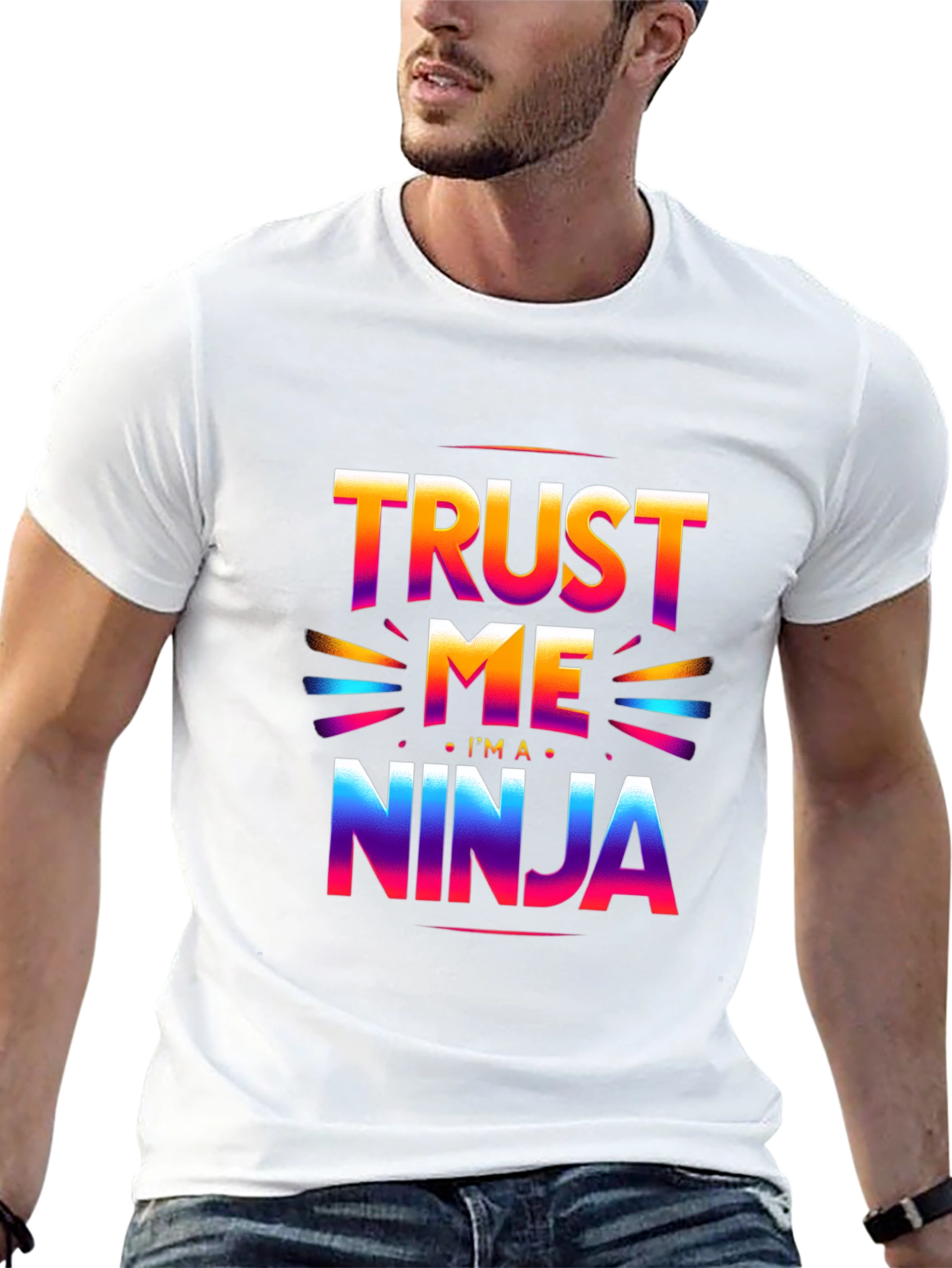 Black Trust Me, I'm a Ninja T-Shirt view 13