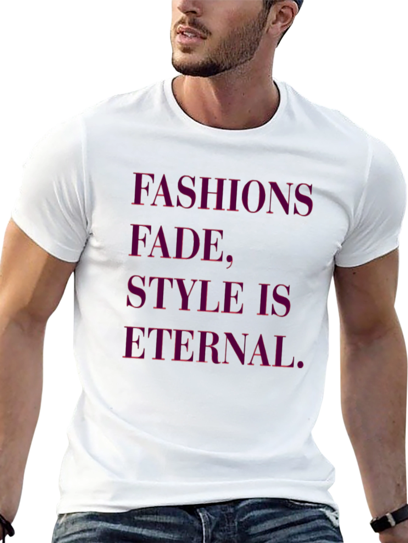 Black Fashions Fade, Style is Eternal Black Graphic Tee view 13