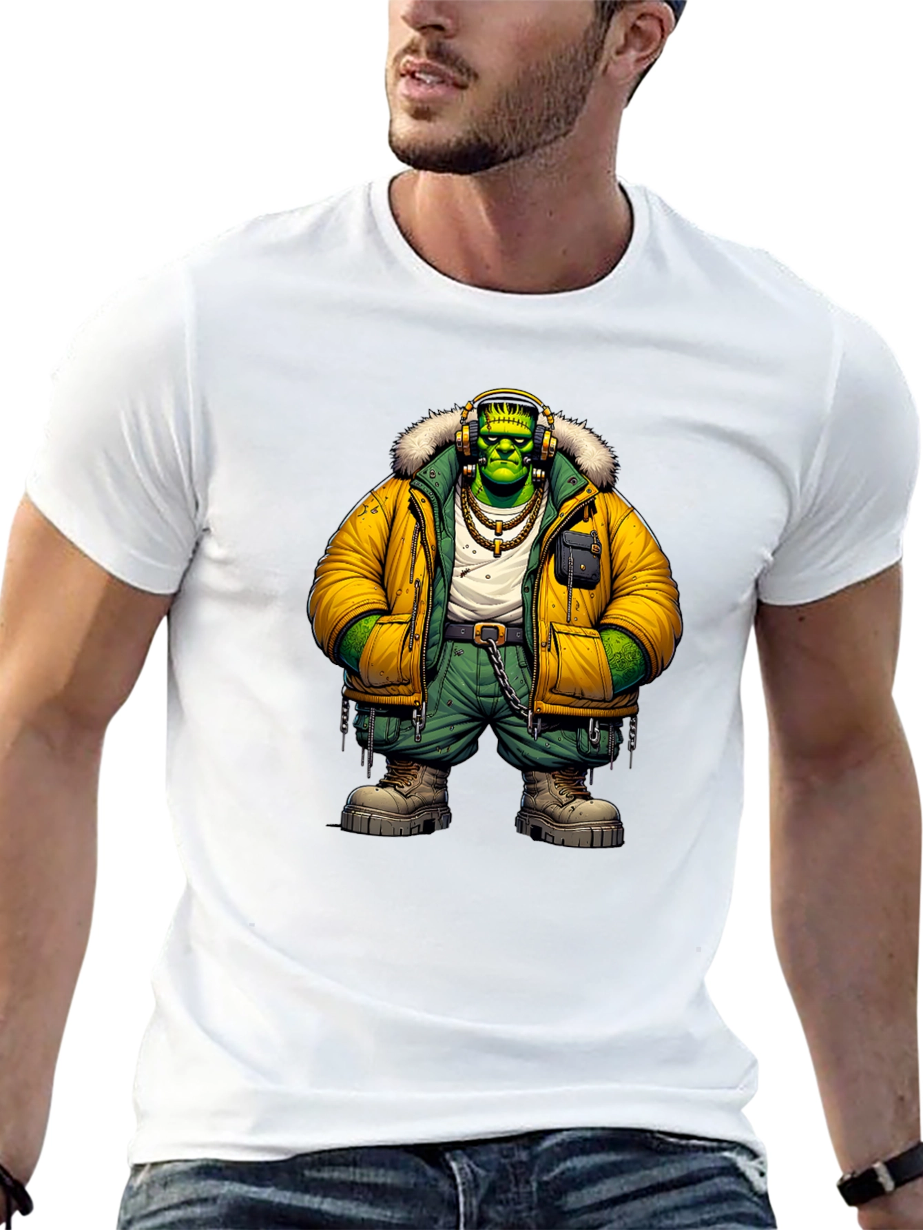 Black Frankenstein Graphic Tee - Urban Style view 13