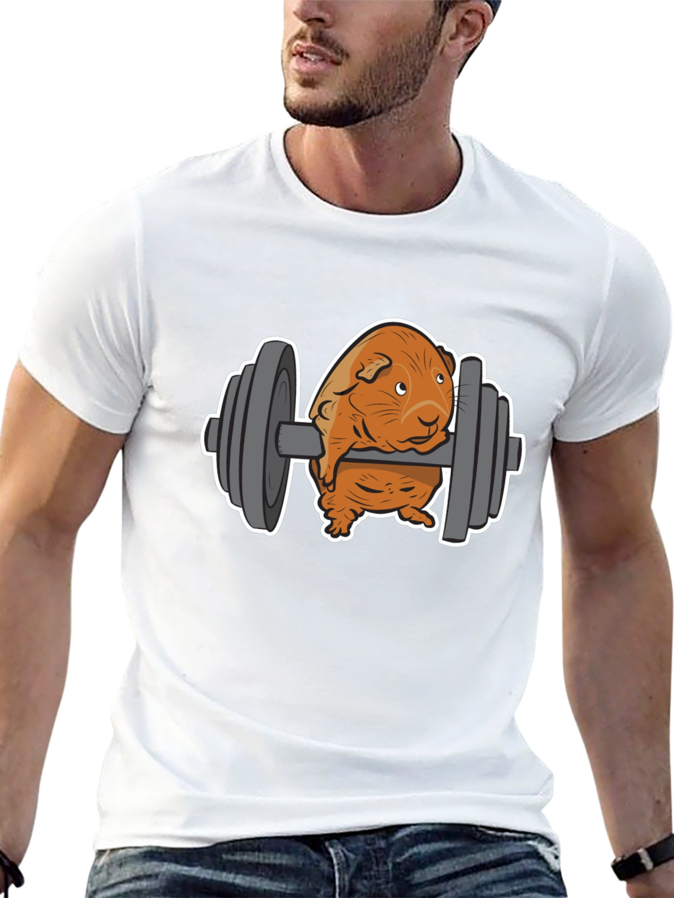 Black Guinea Pig Gym T-Shirt view 13